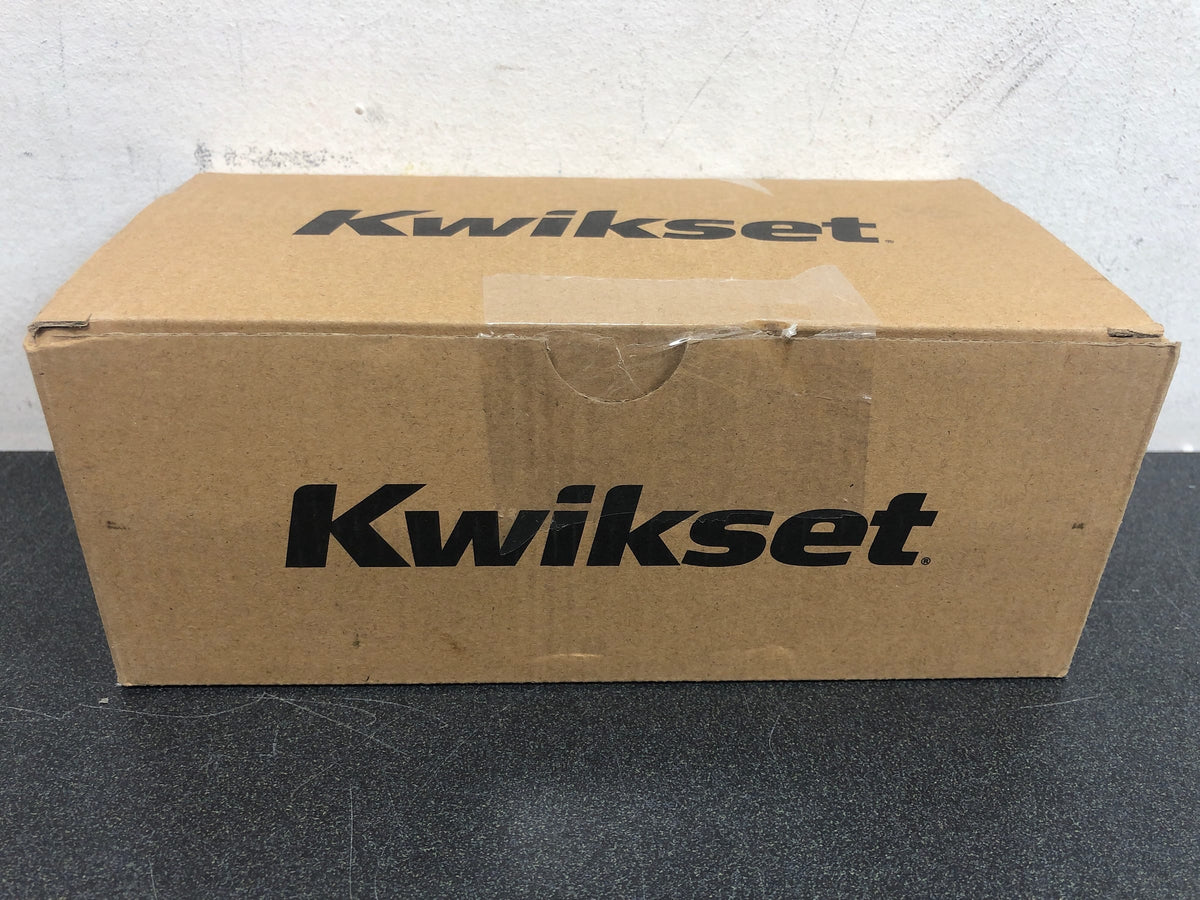Kwikset 740PSKRDT-26DS Pismo Single Cylinder Keyed Entry Door Knob Set with Round Rose and SmartKey - Satin Chrome