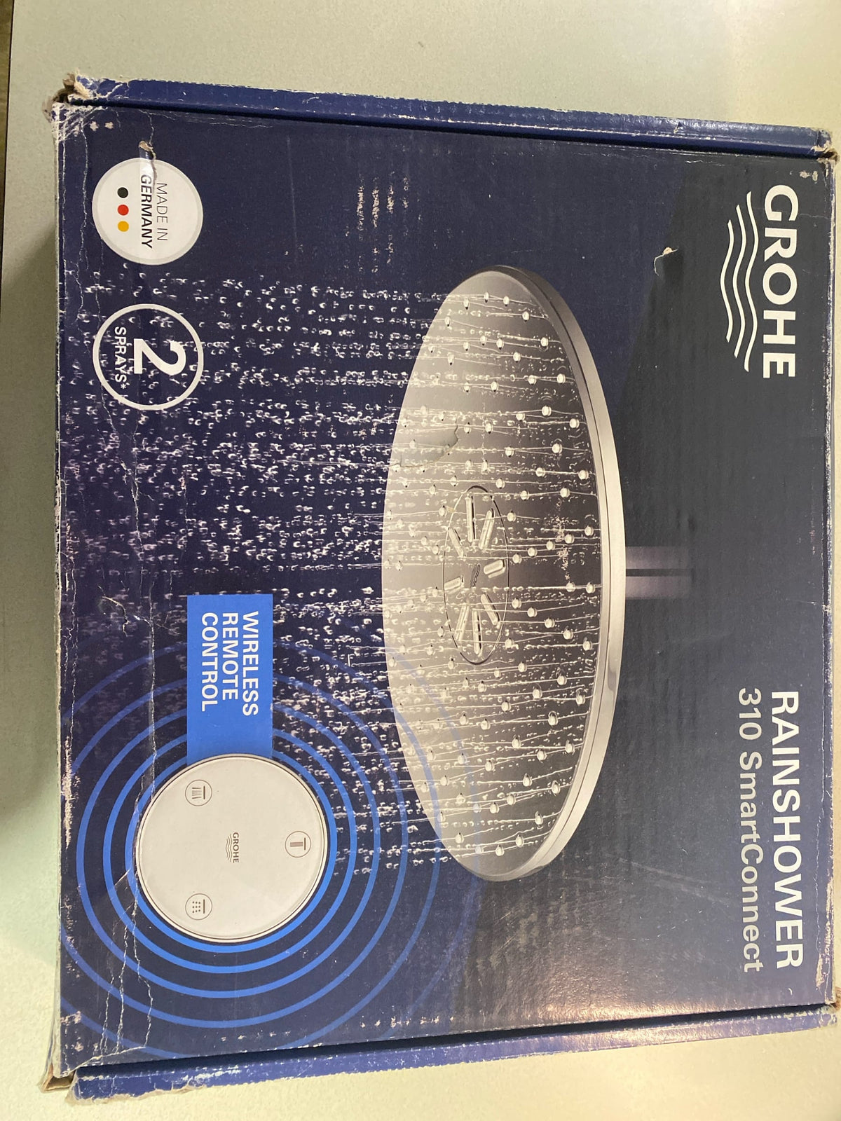 Grohe 26644000 Rainshower 1.75 GPM Multi Function Shower Head with SmartConnect Remote - Starlight Chrome