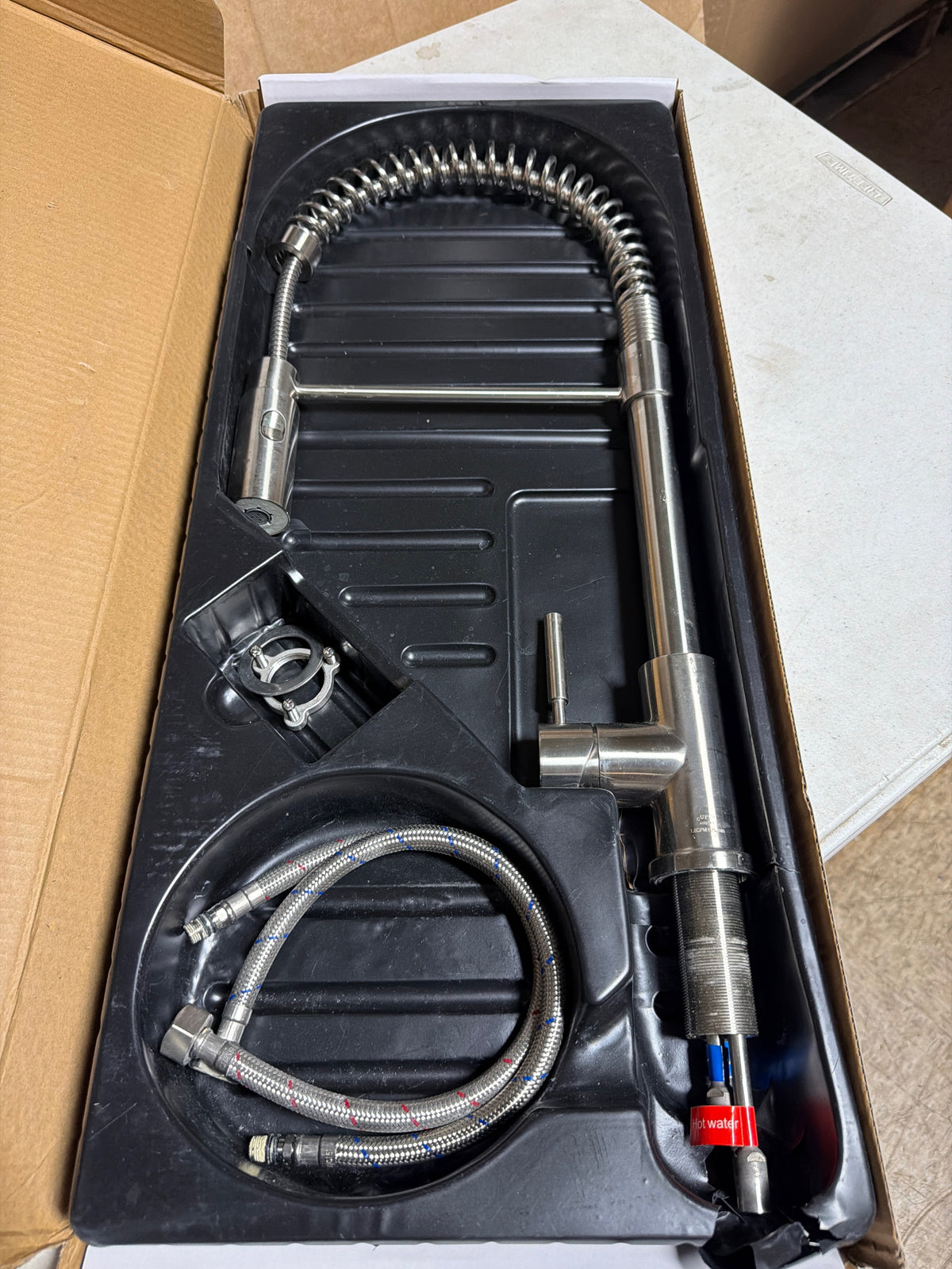 Rohl R7521SB Lux 1.8 GPM Single Hole Pre-Rinse Pull Down Kitchen Faucet - Brushed Stainless Steel
