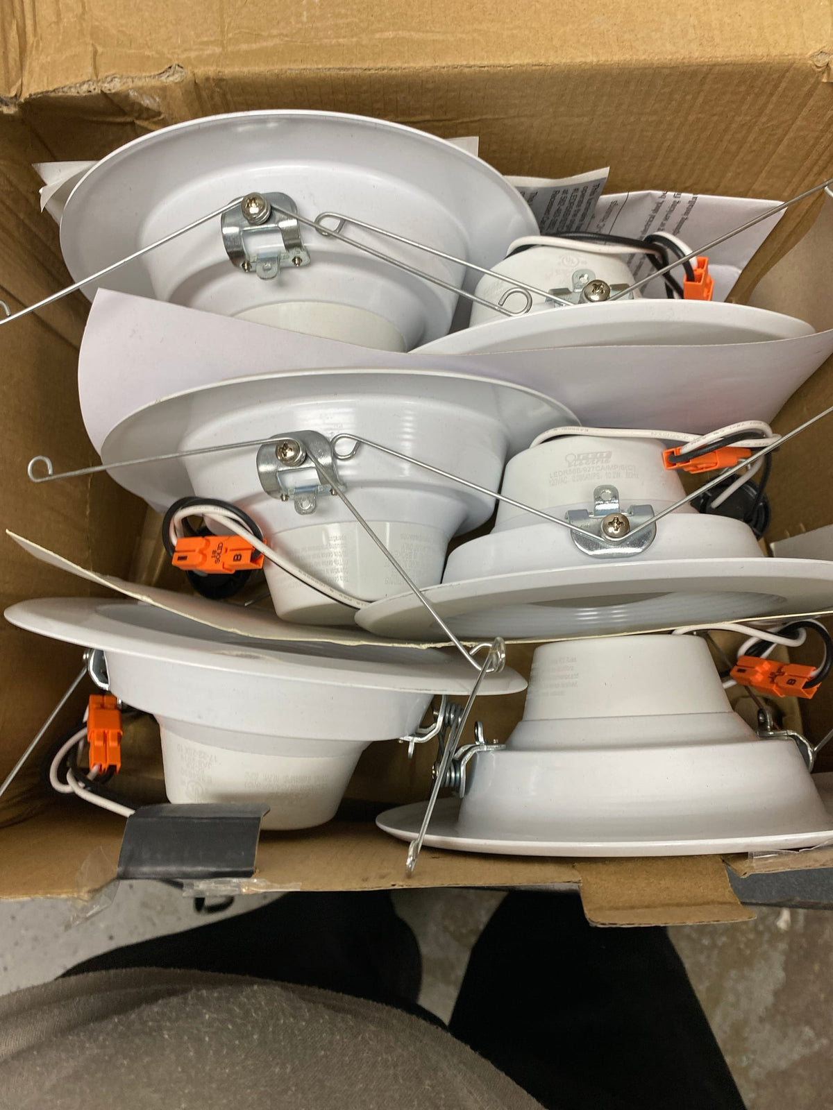 Feit Electric 5/6 in. Integrated LED Recessed Light Trim Soft White 2700K 5-Pack