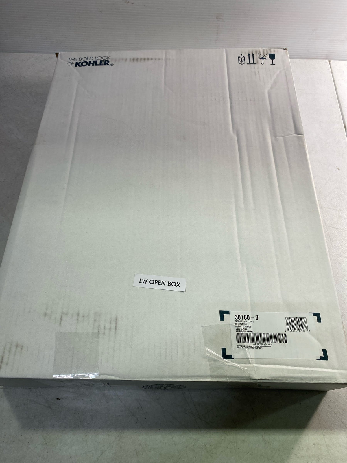 Kohler K-30780-0 Carbyne Elongated Closed-Front Quiet-Close Toilet Seat - White