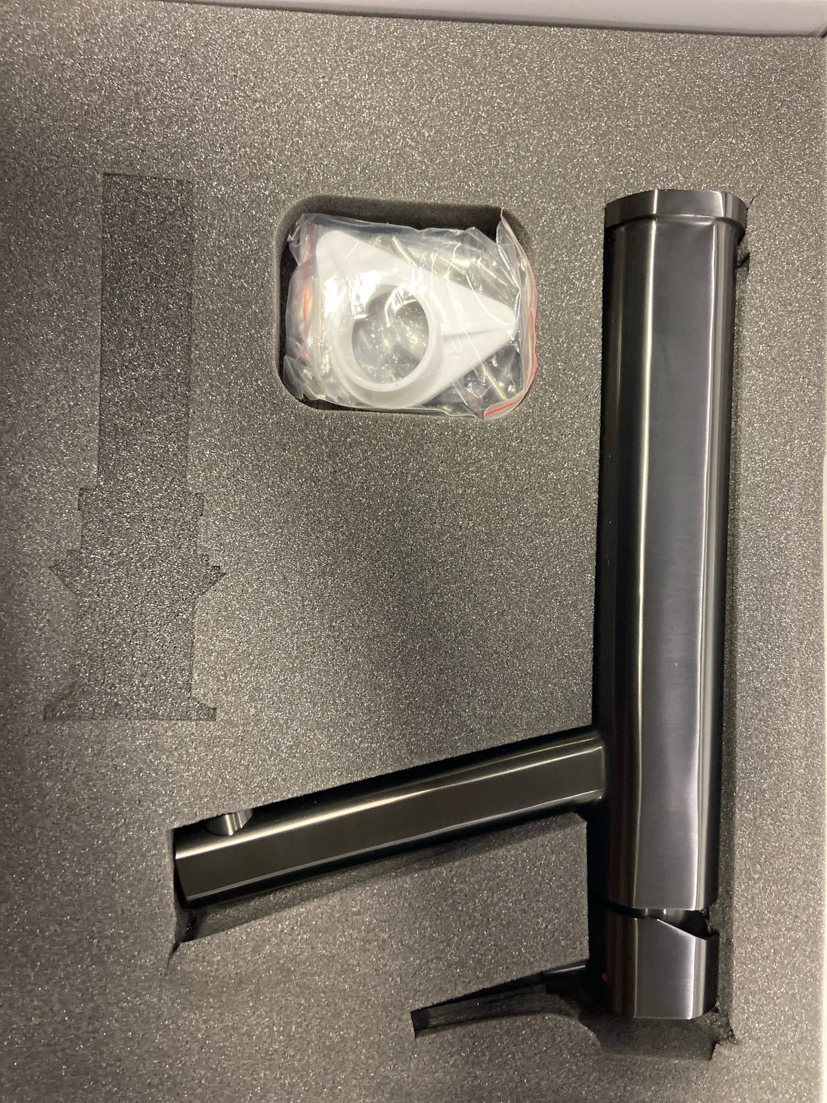 Whitehaus WHS1206-SB-MBLK Waterhaus 1.2 GPM Single Hole Bathroom Faucet - Matte Black