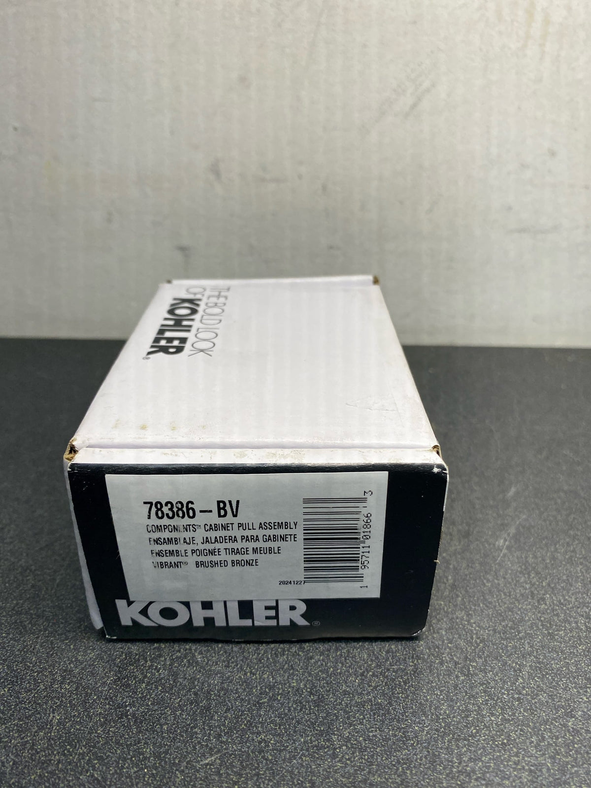 Kohler K-78386-BV Components 3 Inch Center to Center Handle Cabinet Pull - Vibrant Brushed Bronze