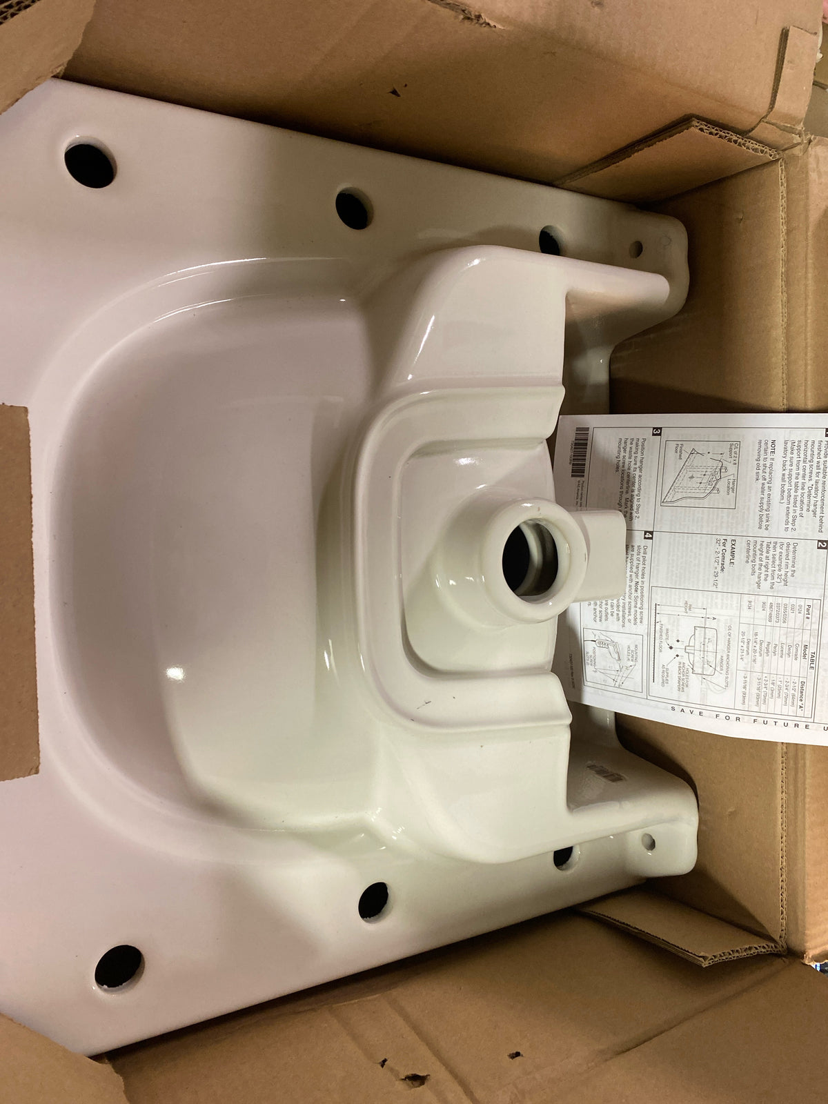 American Standard 9024008EC.020 Decorum 20" Wall Mounted Bathroom Sink with EverClean Surface and Rear Overflow - White