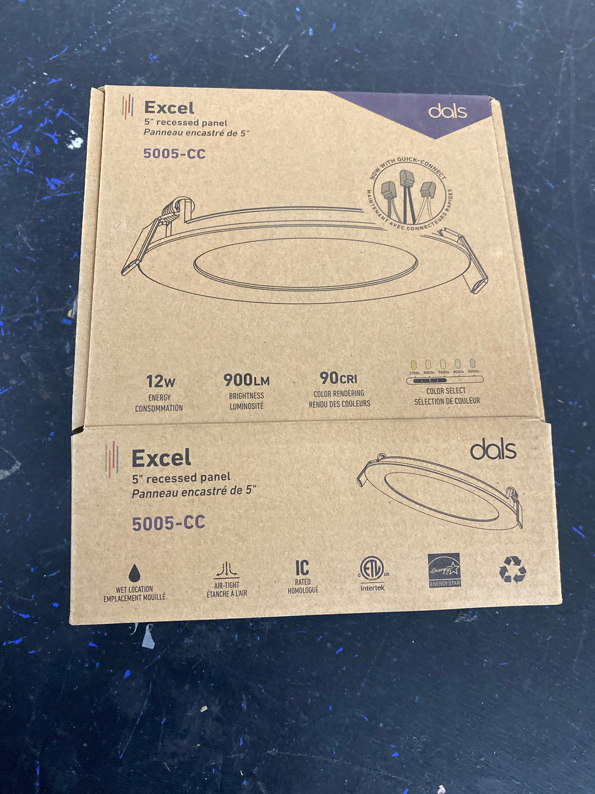 DALS Lighting 5005-CC-WH LED Canless Recessed Fixture with 5" Shower and Wafer Trim - Airtight - White