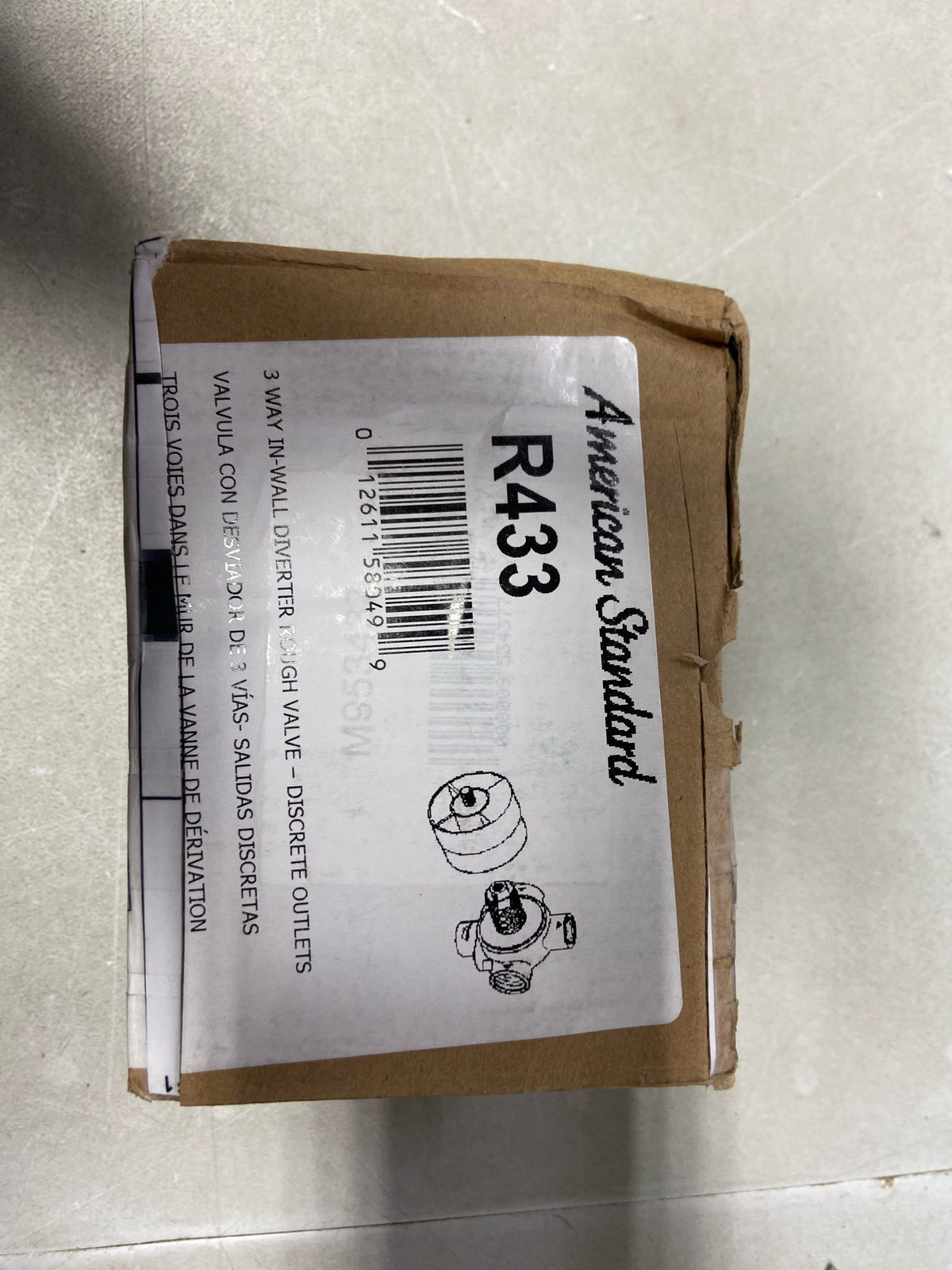 American Standard R433 3-Way Diverter Rough In Valve - No shared Functions - N/A