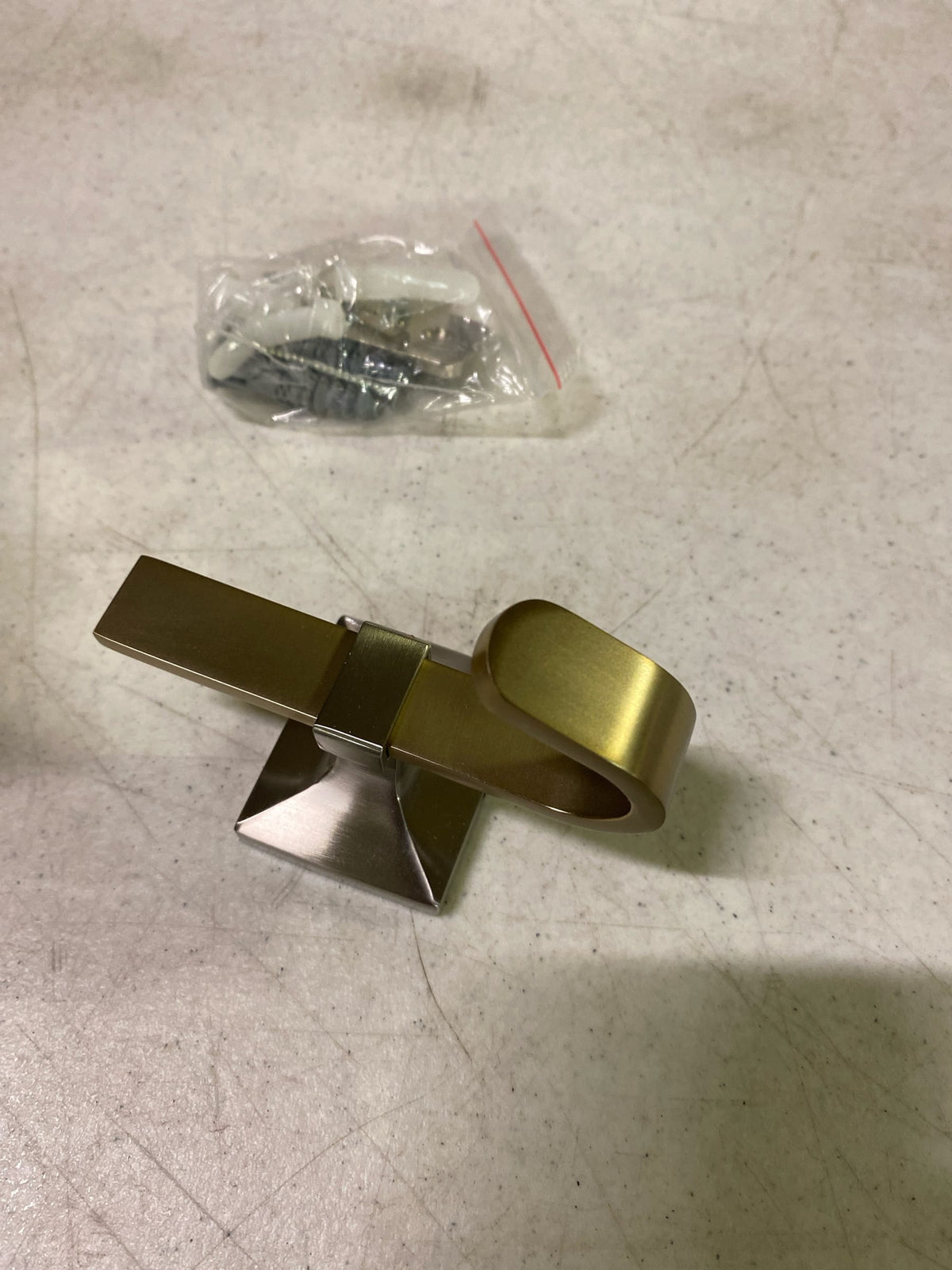 Amerock HBX36686BBZG10 | Burbank Single Prong Decorative Wall Hook | Golden Champagne/Satin Nickel Hook for Coats, Hats, Backpacks, Bags | Hooks for Bathroom, Bedroom, Closet, Entryway, Laundry Room