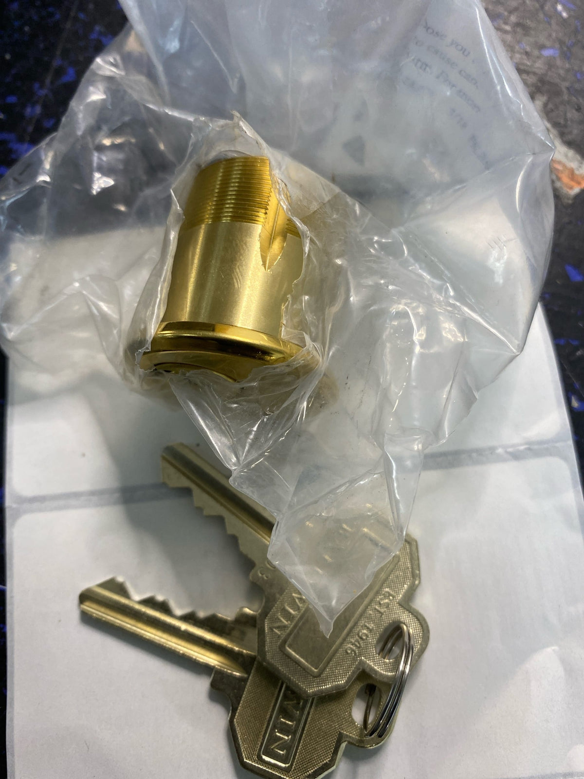 Baldwin 8324031 Gramercy 1-3/8" C Keyway Traditional Mortise Single Cylinder from the Estate Collection - Non-Lacquered Brass
