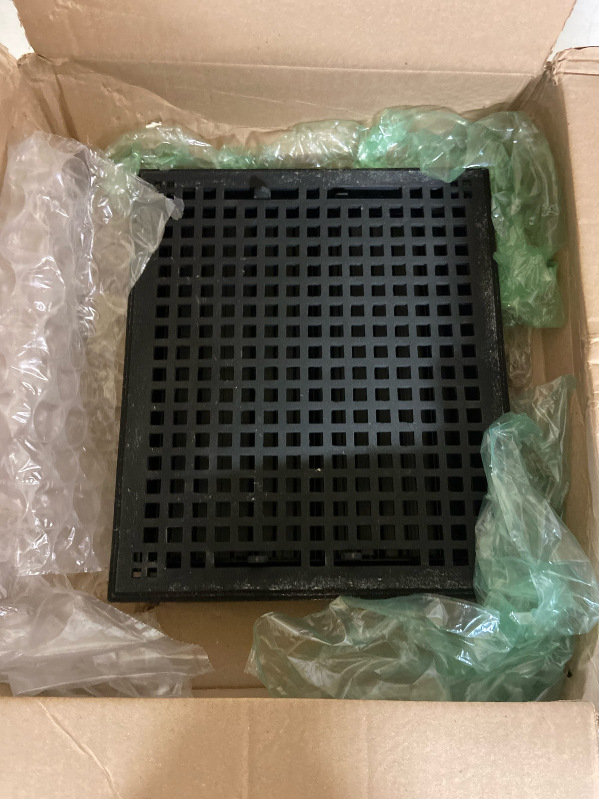 Signature Hardware 302163 Mission Cast Iron Floor Register - 10" x 12" - Black Powder Coat
