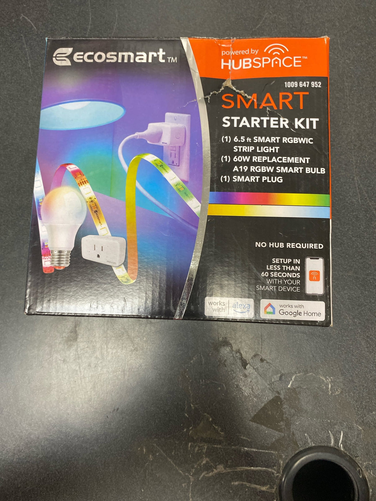 Ecosmart LT11a65KIT400 Smart Home Starter Kit including Color Changing LED Strip Light, Smart Bulb and Smart Plug, Powered by Hubspace