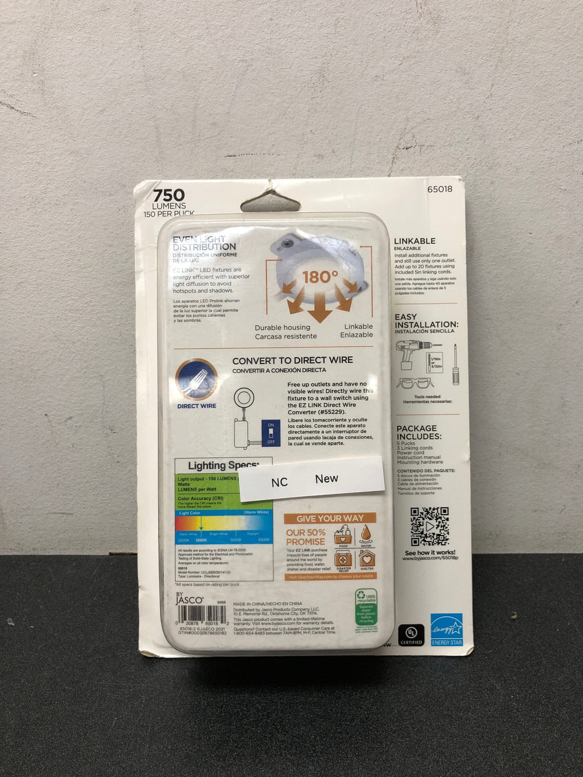 Ultra prograde 65018-T1 EZ Link Linkable Plug-in LED White Puck Light with High/Low Switch (5-Pack)