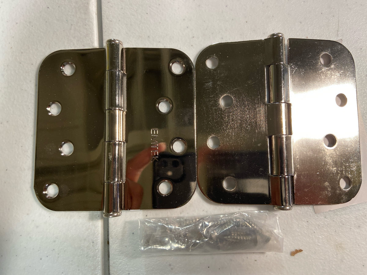 Emtek 91033US14 3.5"x3.5"x2.2mm Plain Bearing Door Hinge- Polished Nickel