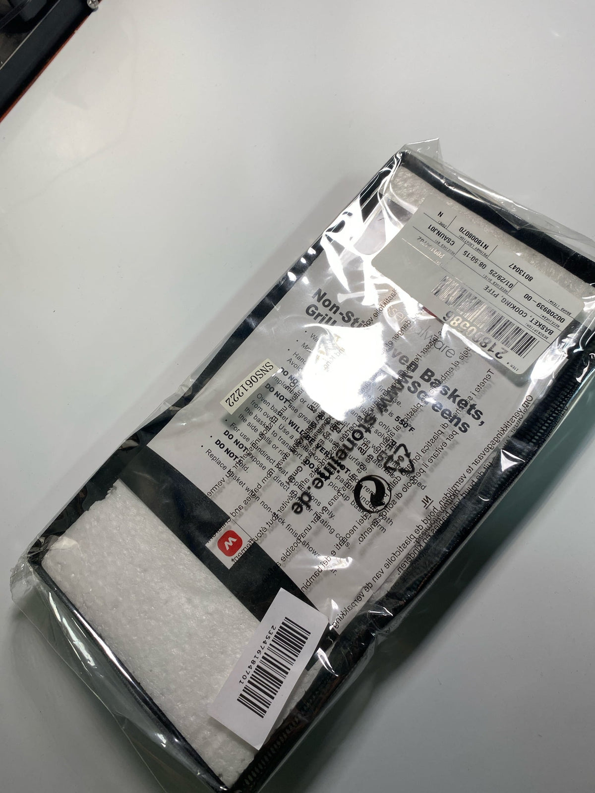 Franklin 8013047 6 in x 12 in Mesh PTFE Oven/Microwave Basket