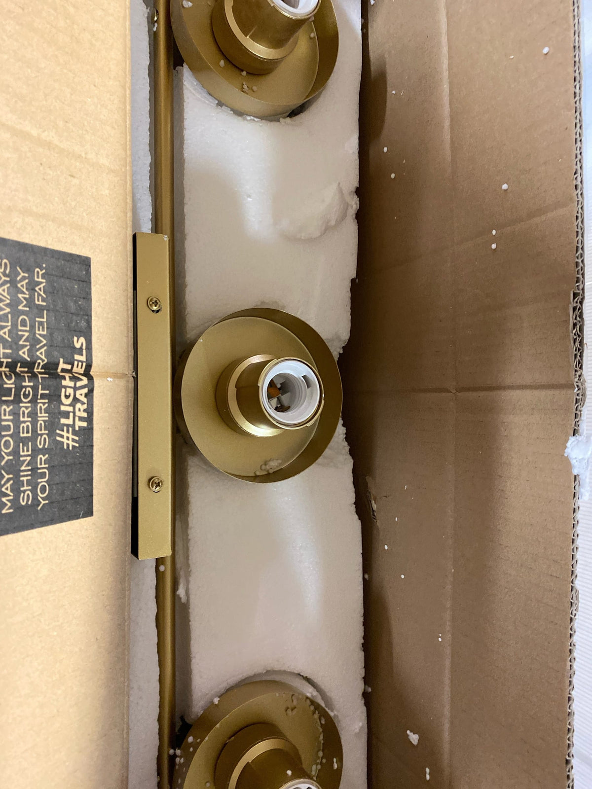 Living District Benny 3-Light Iron & Glass Bath Sconce in Brass/Clear