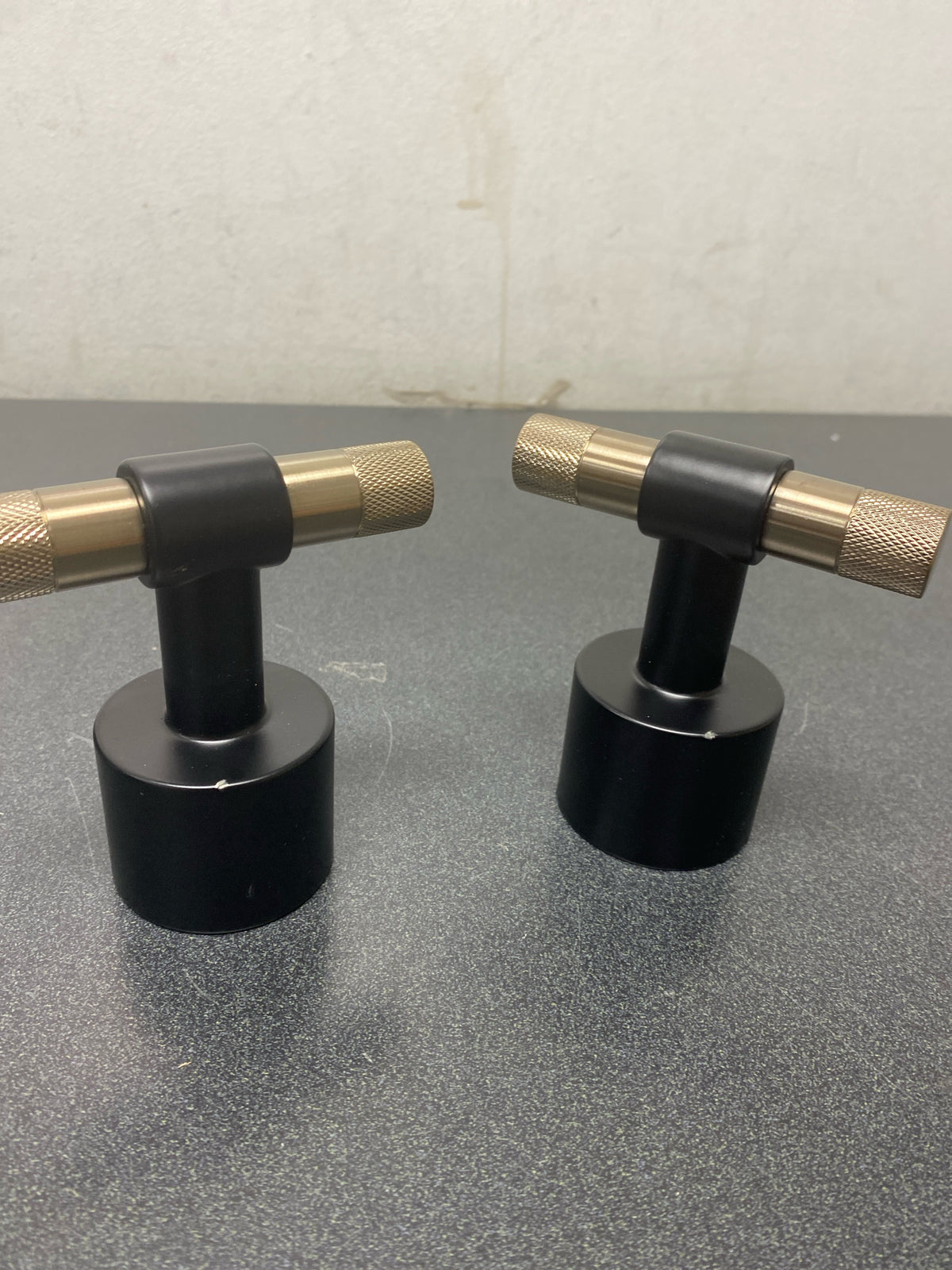 Brizo HL633-BLGL Litze Lever Handles for Roman Tub Faucet - Matte Black / Luxe Gold