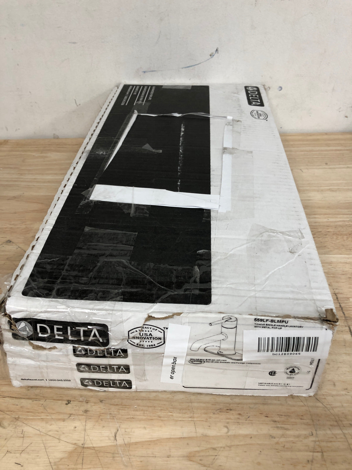 Delta 559LF-GPM-MPU Trinsic Single Hole Bathroom Faucet with Optional Base Plate and Pop-Up Drain Assembly - Includes Lifetime - Chrome