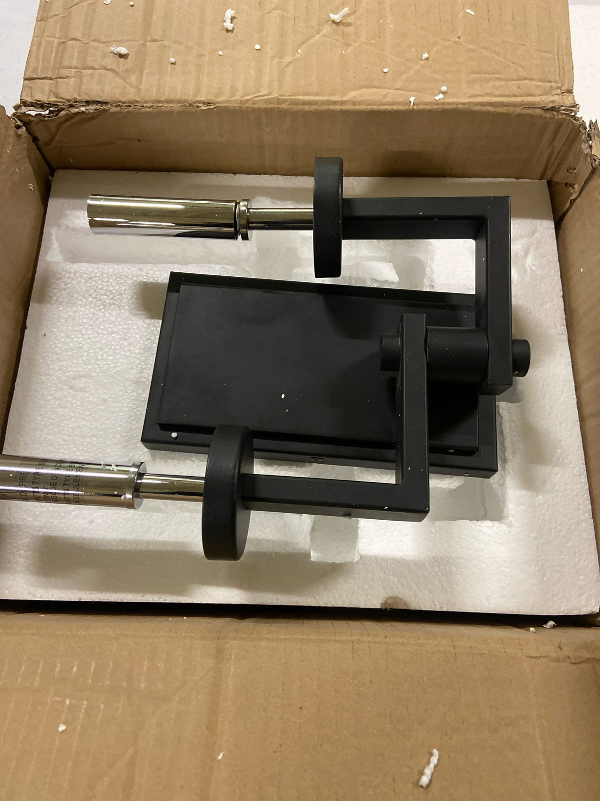 Savoy House 9-2134-2-67 Folsom Modern Scandinavian Clear Glass Wall Sconce with Adjustable Arms, 2-Light 120 Total Watts, 17" H x 8" W, Matte Black & Polished Chrome Accents