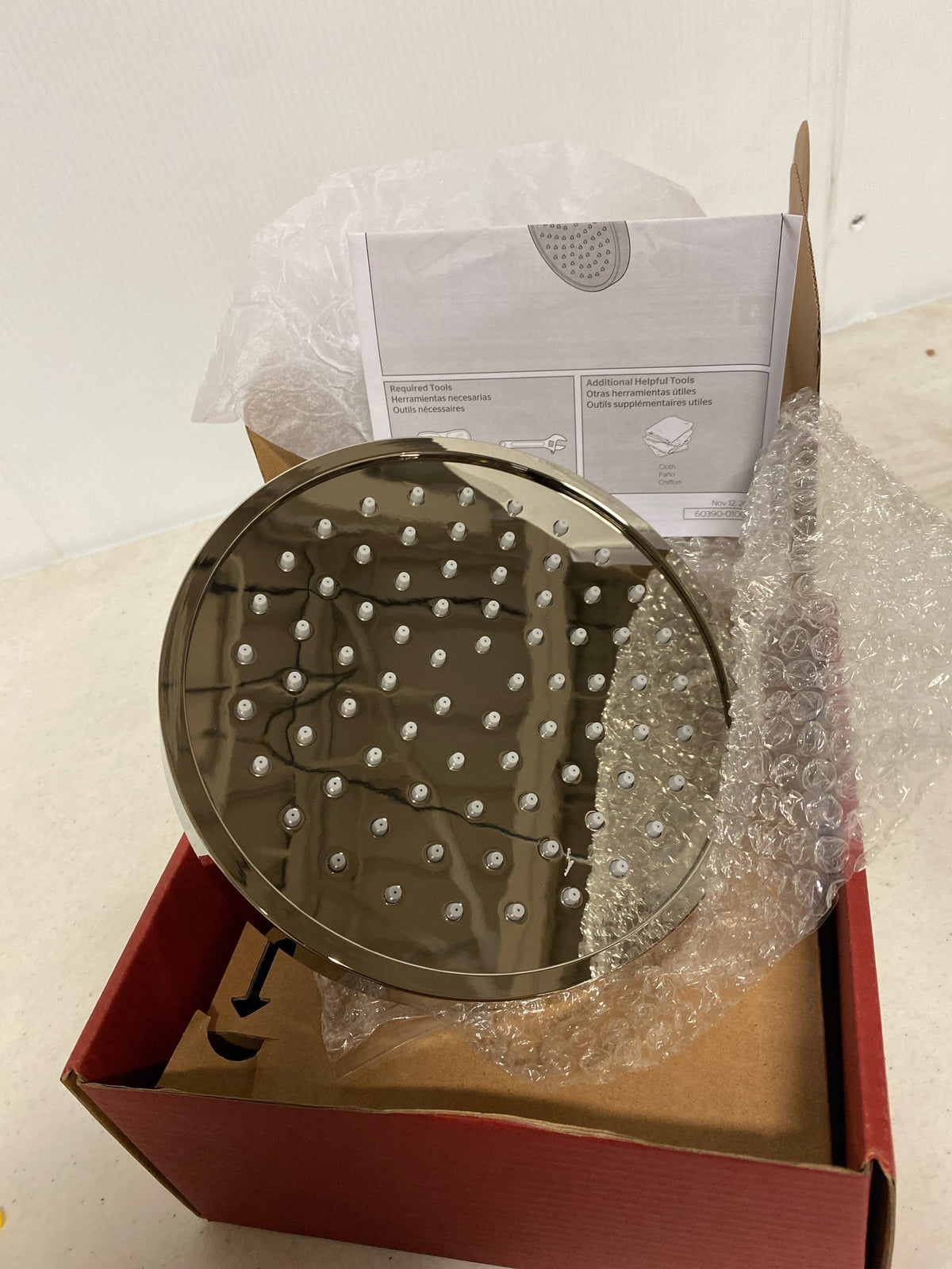Pfister 015-NQD11 Contempra 1.75 GPM Single Function Rain Shower Head - Polished Nickel