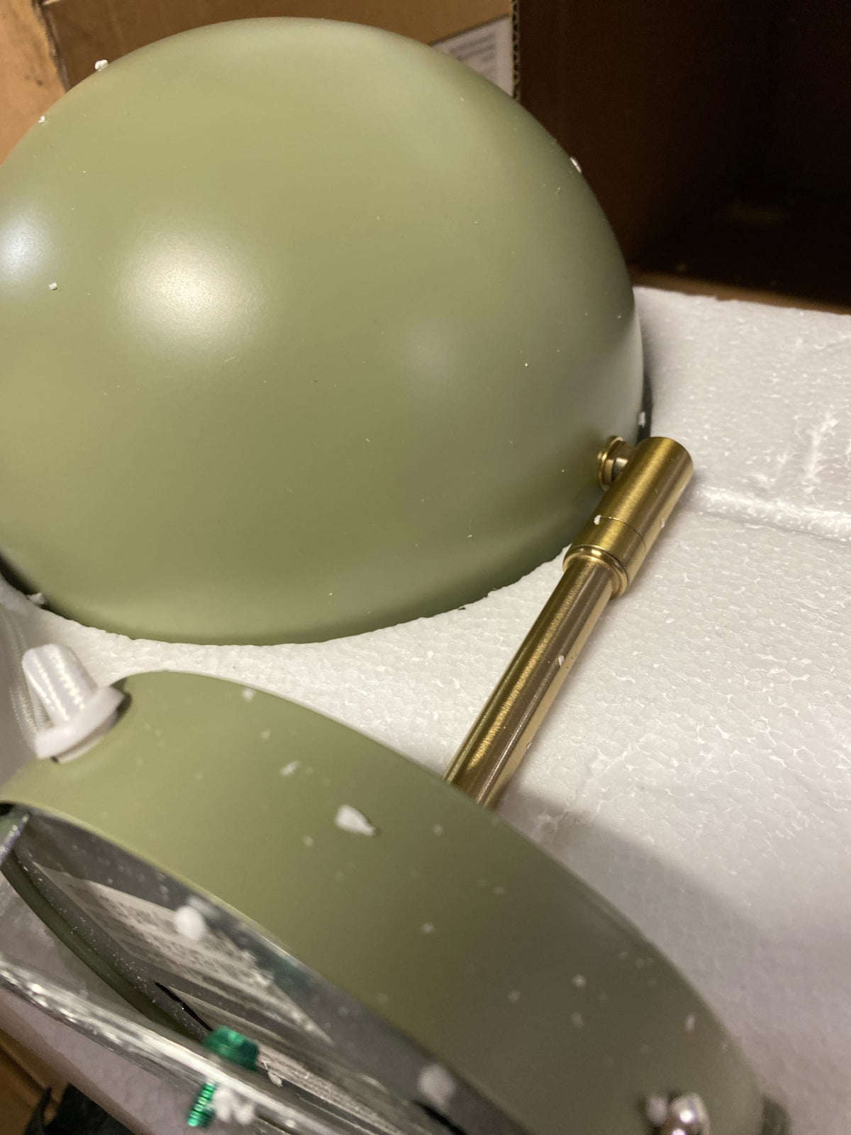 Globe Electric 91002529 Molly 9" Tall Hardwired or Plug-In Wall Sconce - Satin Olive