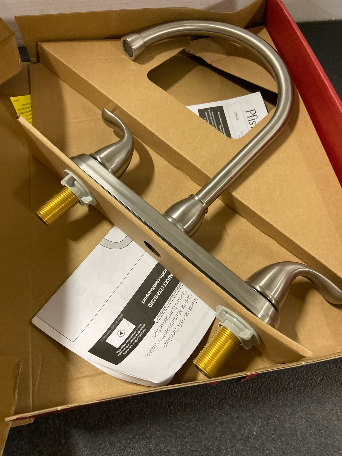 Pfister G136-200S Pfirst Series 1.8 GPM Gooseneck Kitchen Faucet - Includes Escutcheon - Stainless Steel