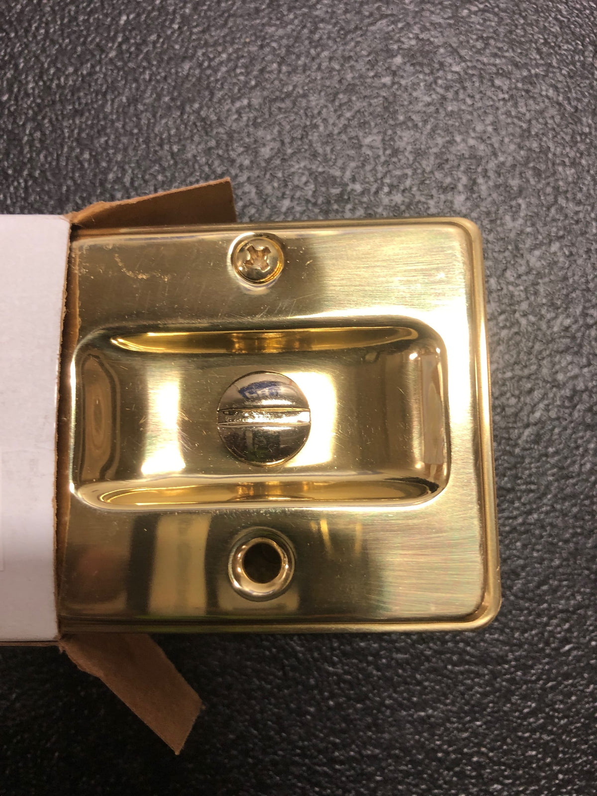 Schlage 991B3 Solid Brass Privacy Pocket Door Lock - Polished Brass