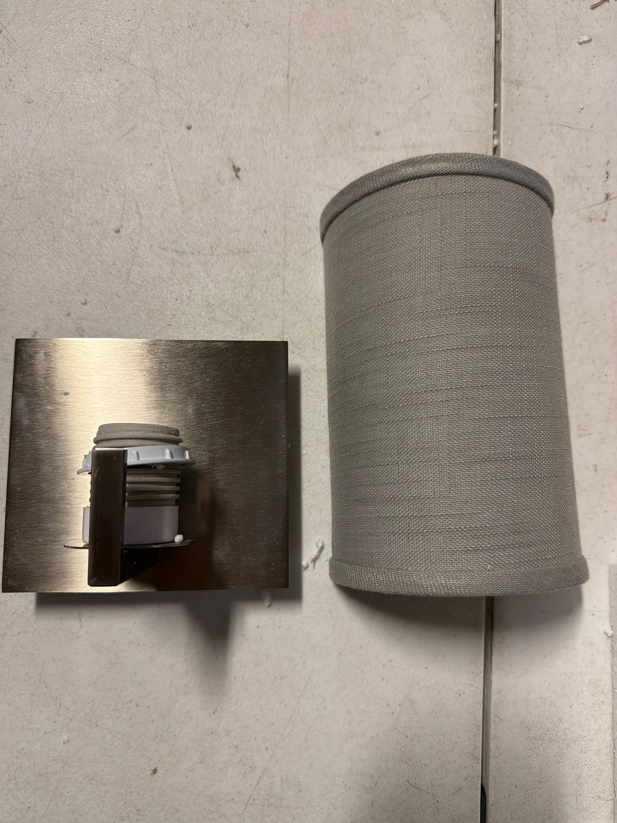 Justice Design Group FAB-5531-GRAY-NCKL-LED1-700 Textile 9" Tall LED Wall Sconce - Brushed Nickel