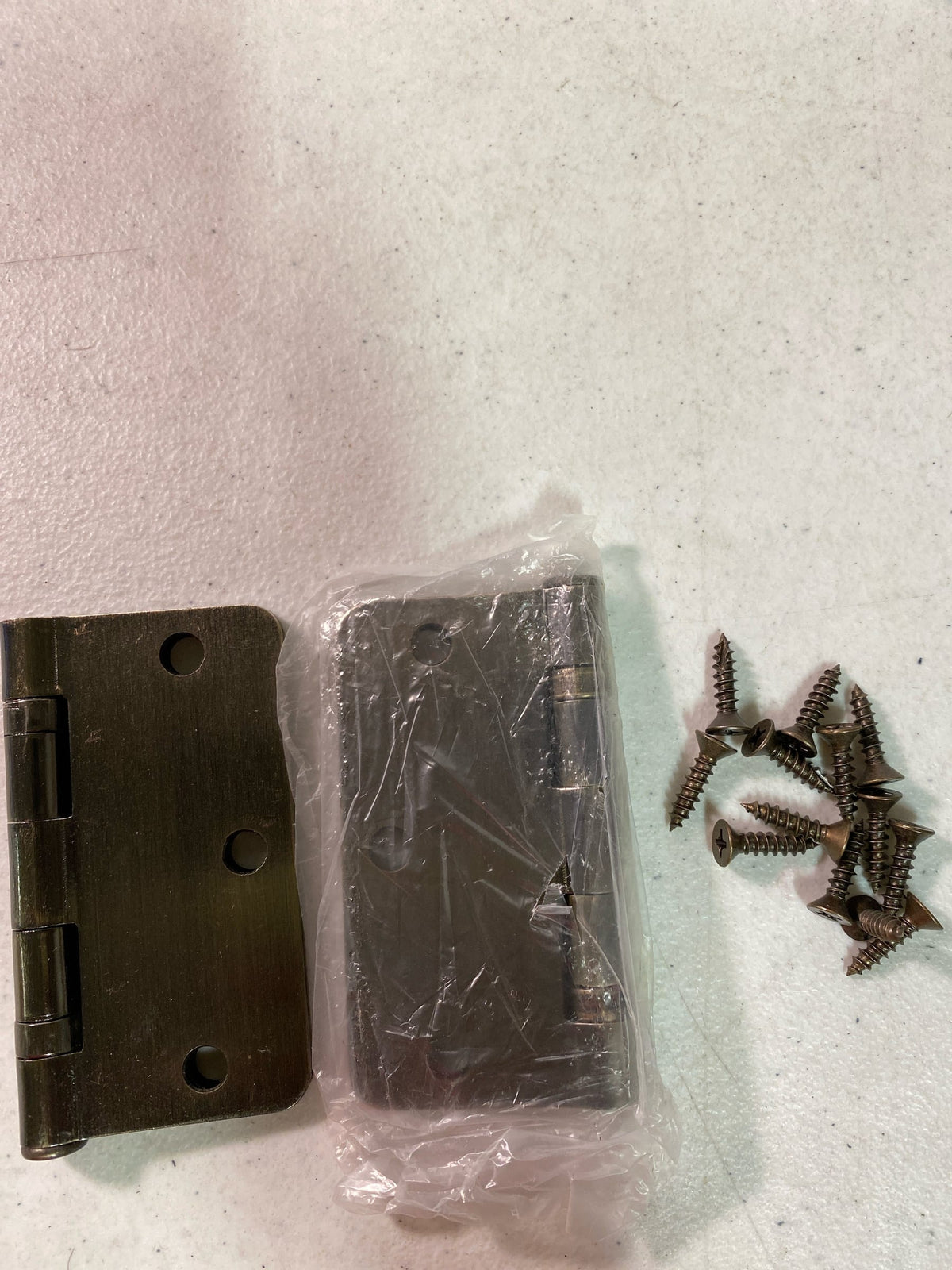 Deltana S35R4BB5 3-1/2" x 3-1/2" Ball Bearing 1/4" Radius Corners Mortise Hinge - Pair - Antique Brass