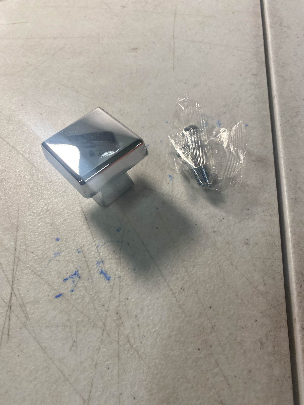 Amerock BP5527326 Blackrock 1-1/2 in. (38mm) Modern Polished Chrome Square Cabinet Knob