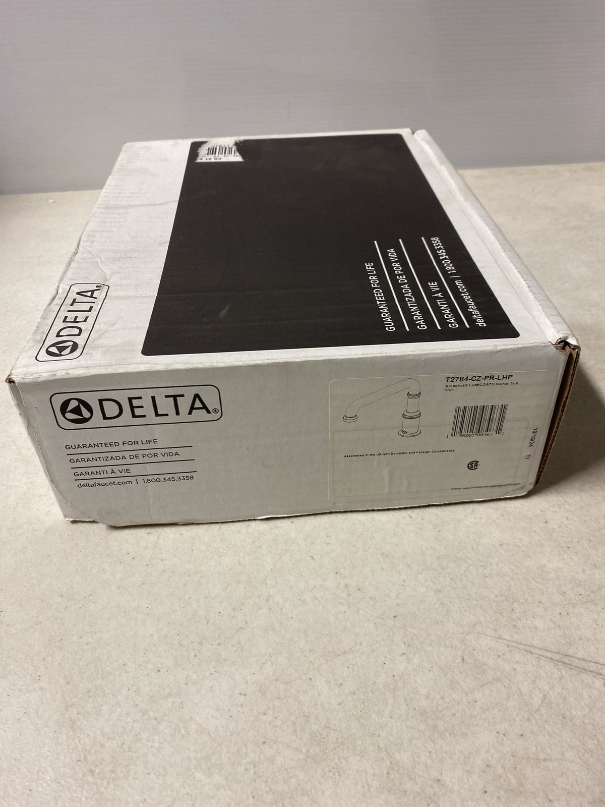 Delta T2784-CZ-PR-LHP Broderick Double Handle Deck Mount Roman Tub Filler - Less Handles and Rough-In - Lumicoat Champagne Bronze