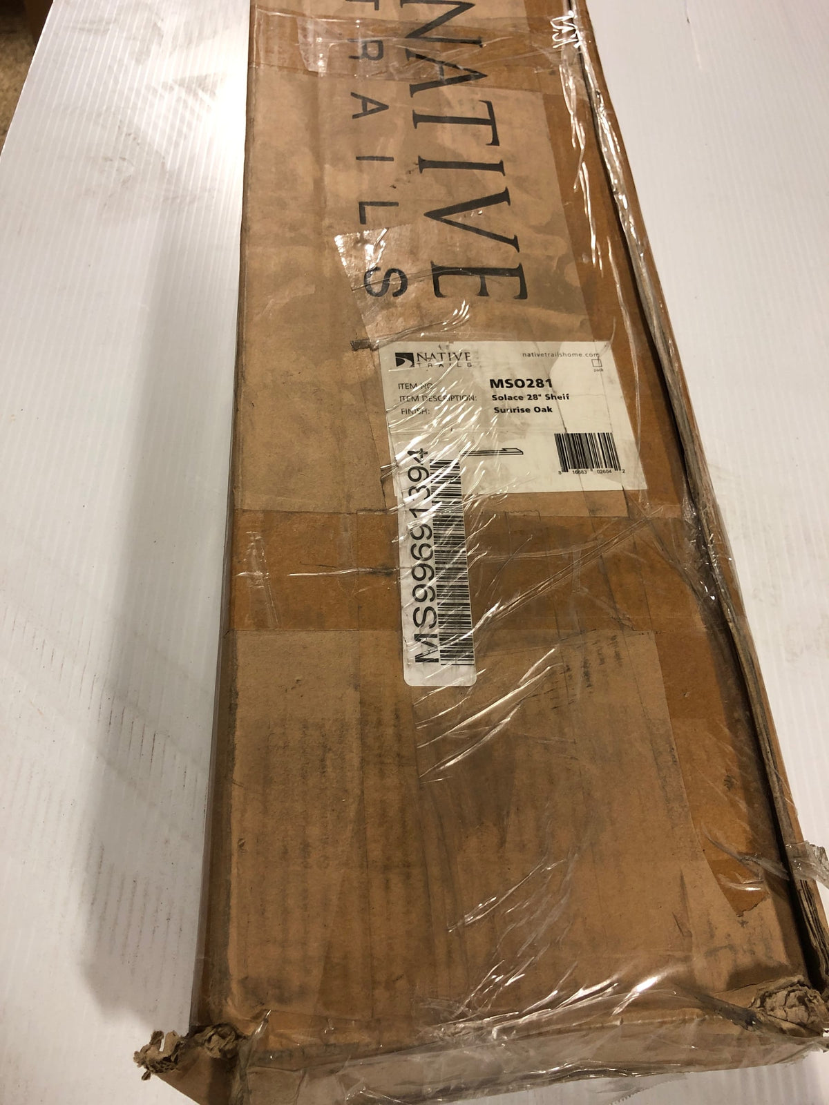 Native Trails MSO281 Solace 34" Wood Bathroom Mirror Shelf Only - Sunrise Oak