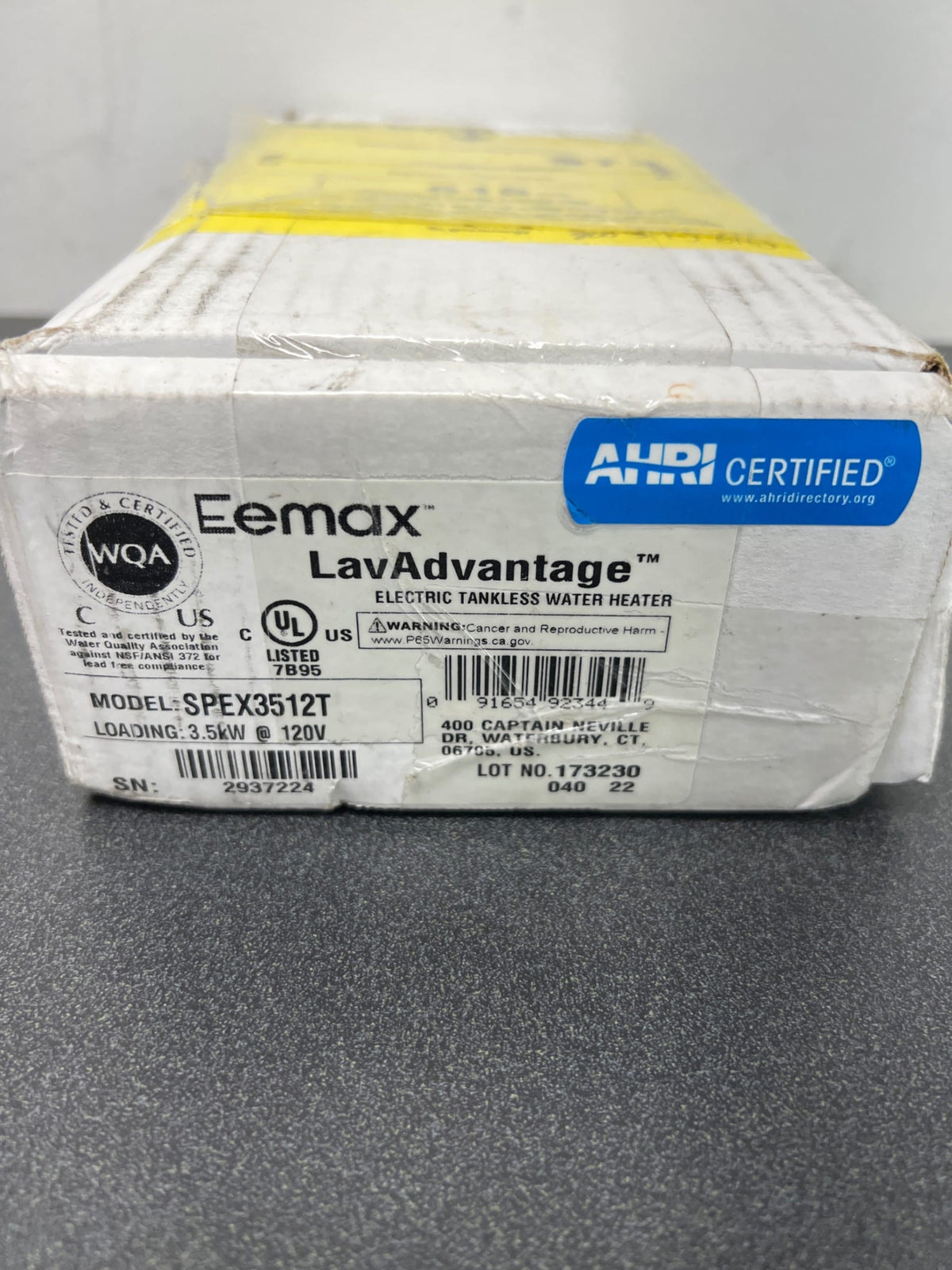 Eemax SPEX3512T LavAdvantage 3 GPM, 3.5 Kilowatt, 120 Volt Electric Point of Use Tankless Water Heater - White