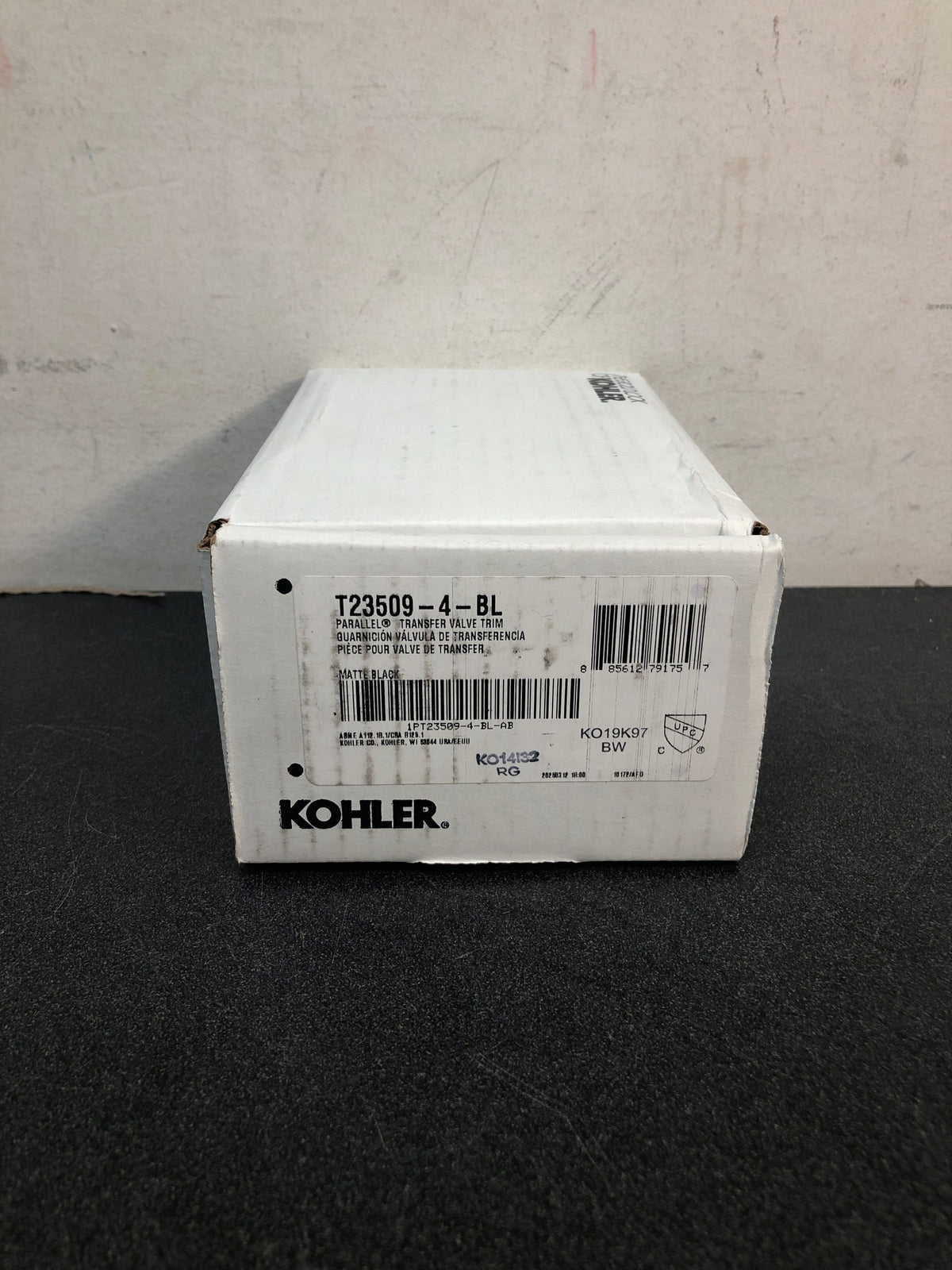 Kohler K-T23509-4-BL Parallel 1-Handle Wall-Mount Transfer Valve Trim Kit in Matte Black (Valve Not Included)