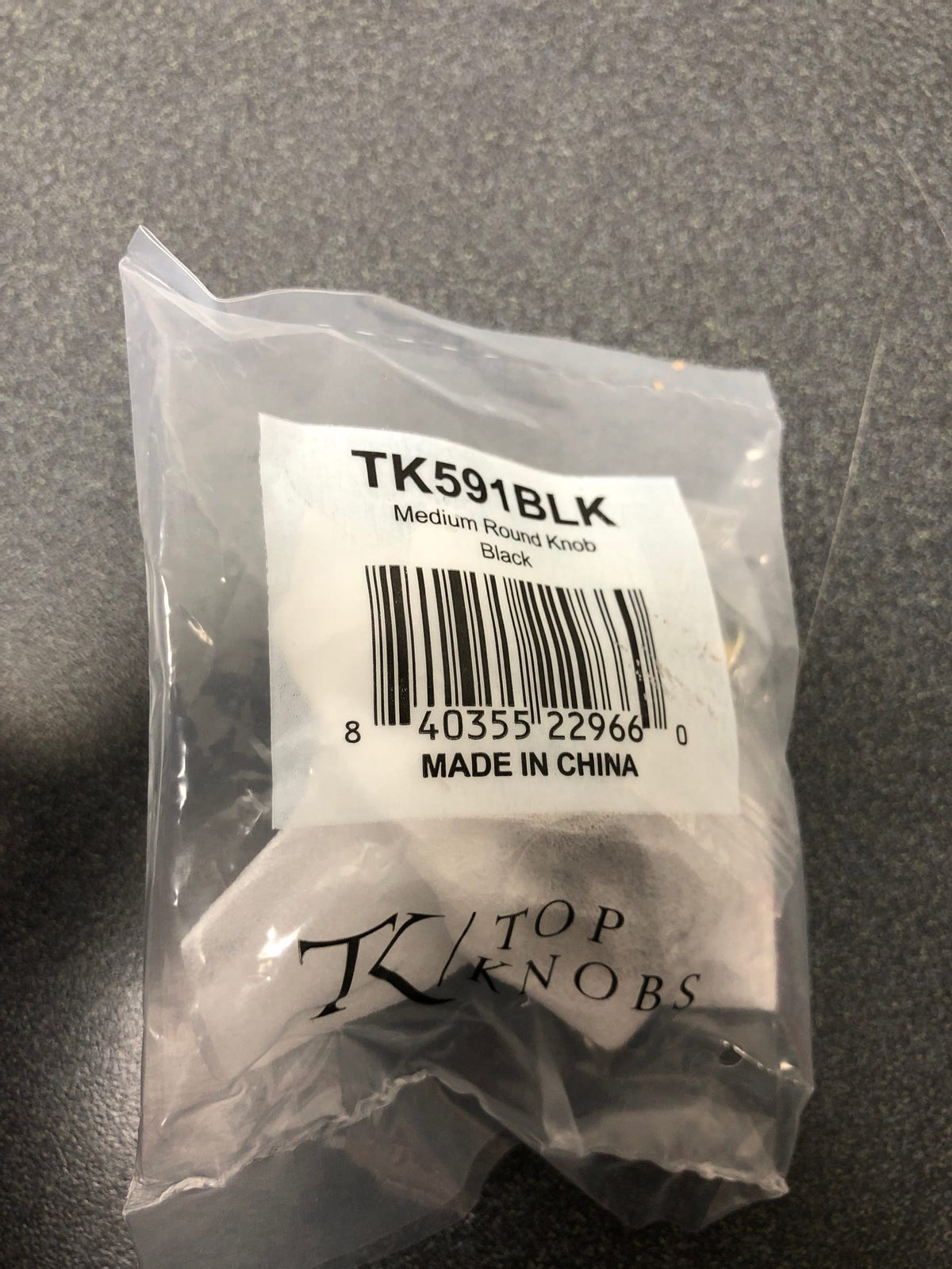Top Knobs TK591BLK Oculus 1-1/8 Inch Mushroom Cabinet Knob from the Mercer Collection - Black
