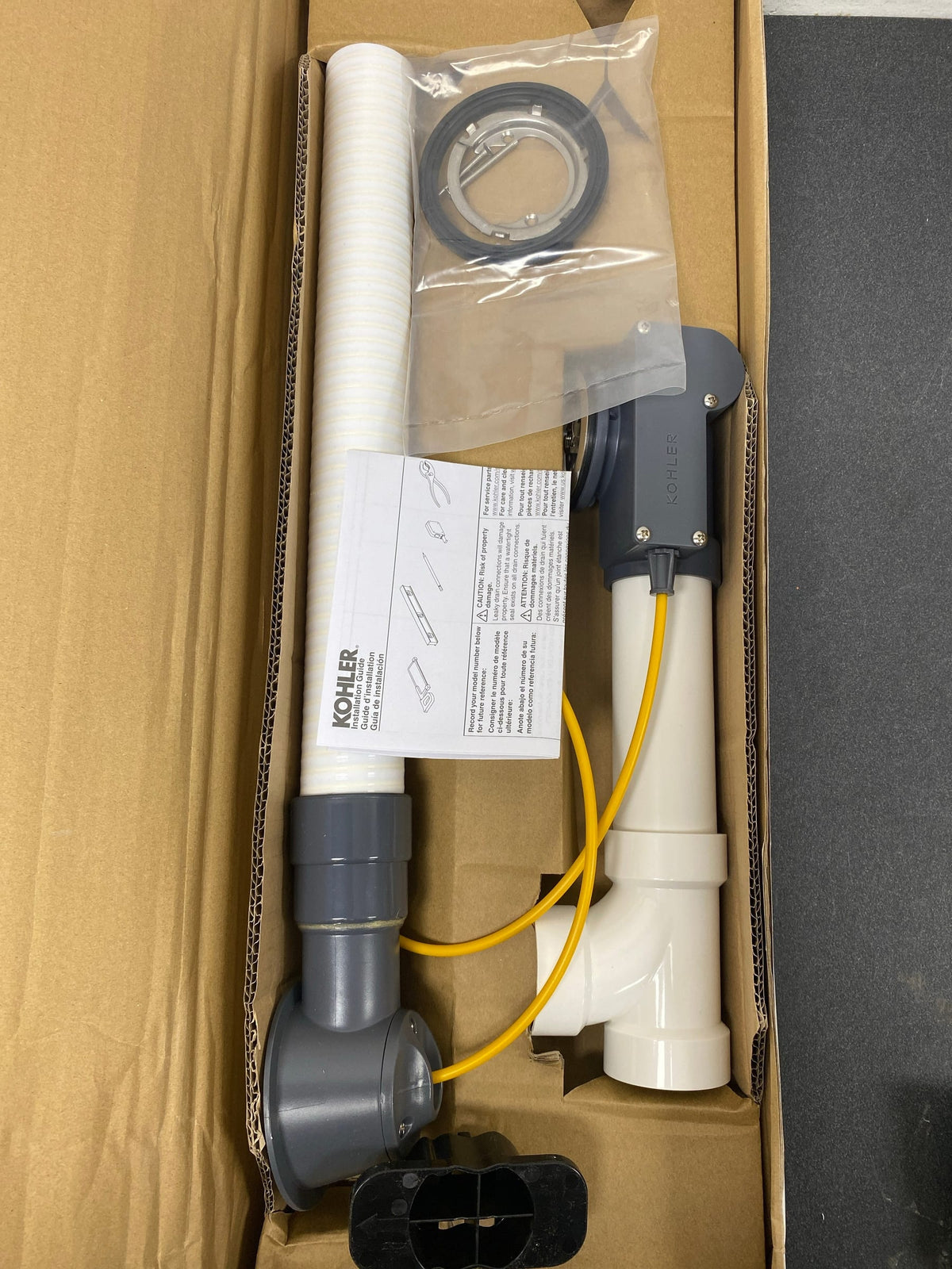KOHLER 1.5-in Cable Drive Drain with PVC Pipe