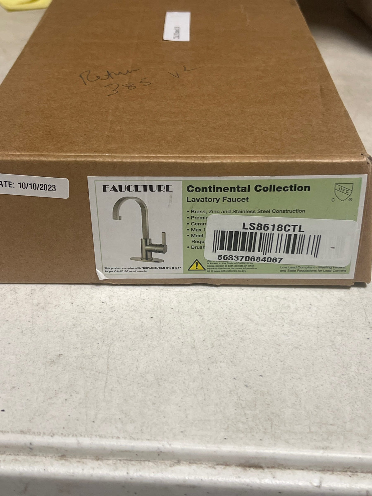 Kingston Brass LS8618CTL Continental 1.75 GPM Single Hole Bar Faucet - Brushed Nickel