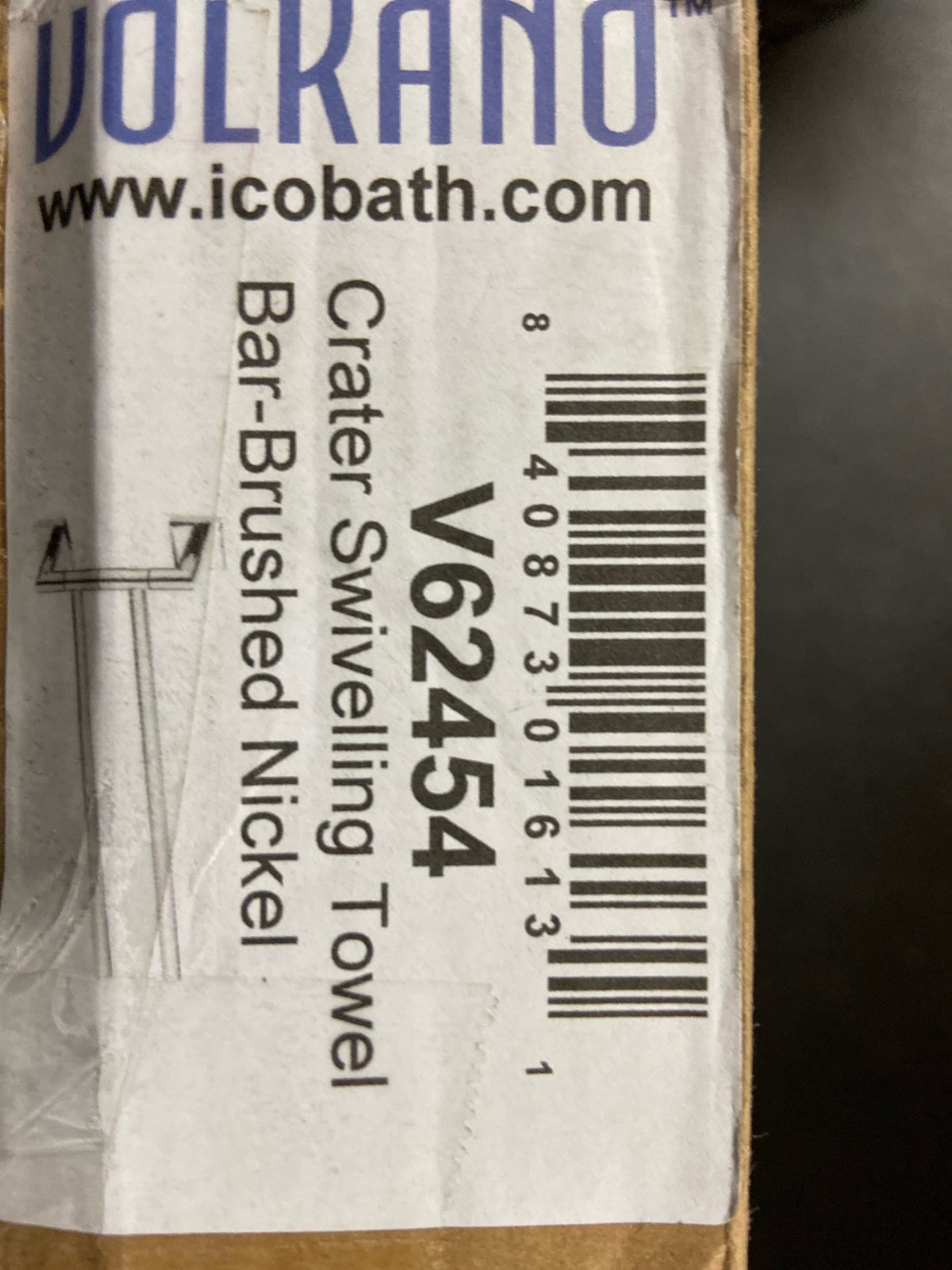 ICO Bath V62454 Crater 16-3/4" Towel Bar - Brushed Nickel