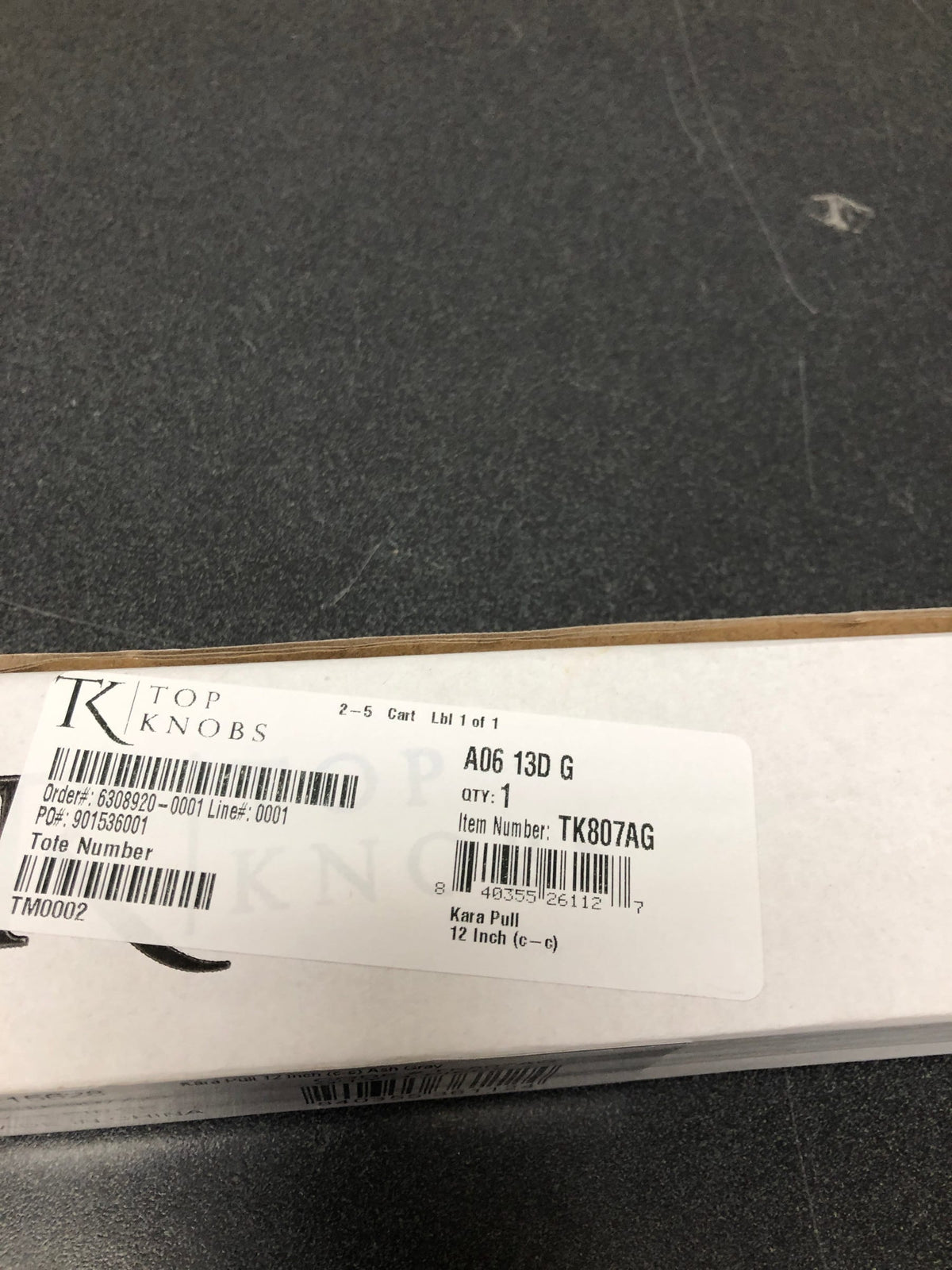 Top Knobs TK807AG Kara 12 Inch Center to Center Handle Cabinet Pull from the Serene Series - Ash Gray