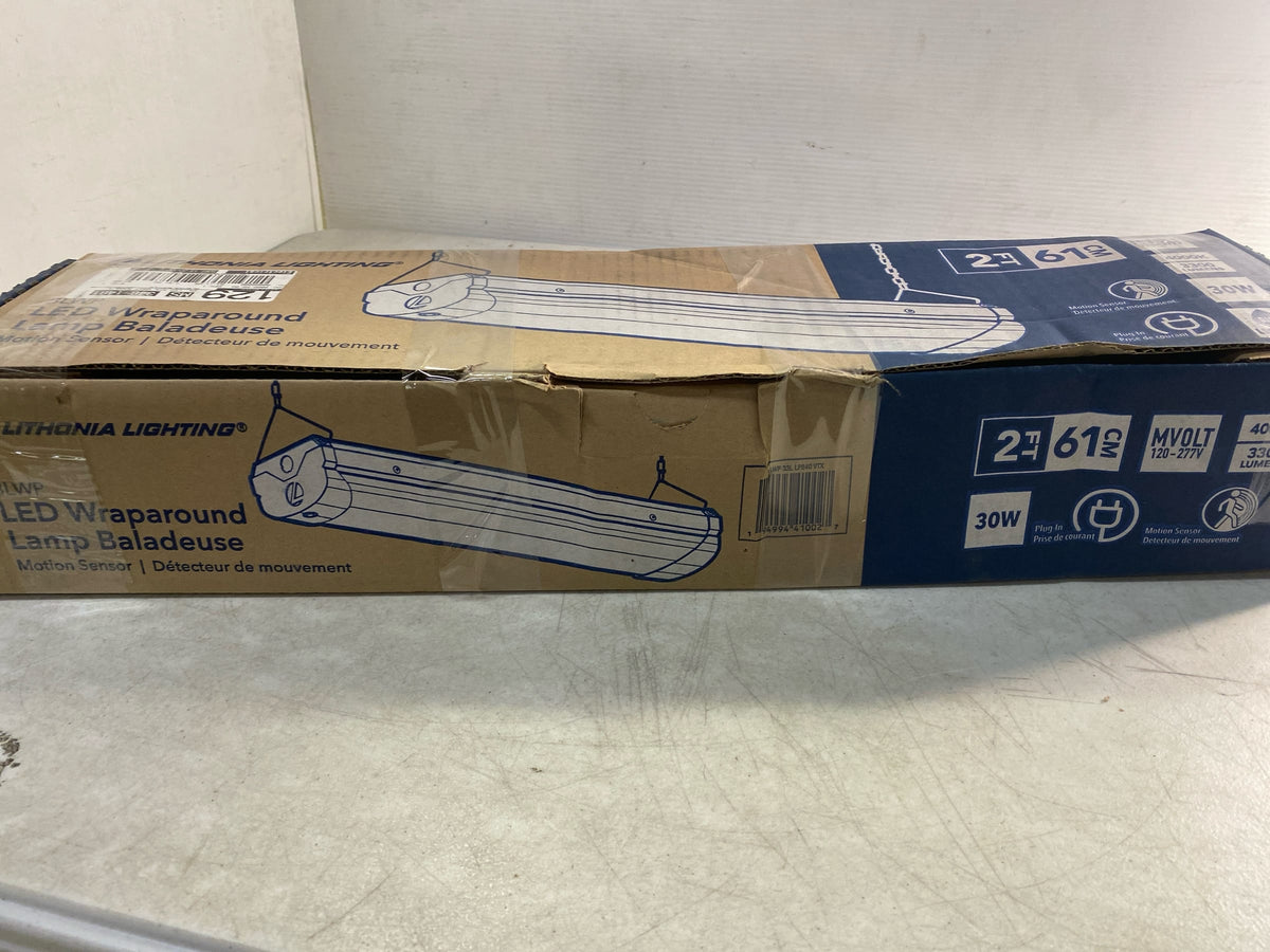 Satco 65/1214 2 ft. 20W 1650 Lumens Integrated LED Non-Dimmable White Wrap Light, 27K/30K/35K/40K/50K Closet Certified with PIR Sensor