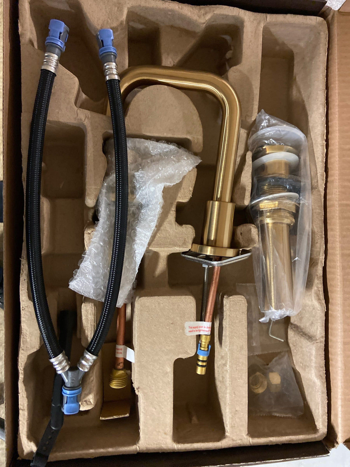 Signature Hardware 483894 Lexia 1.2 GPM Widespread Bathroom Faucet with Pop-Up Drain Assembly - Brushed Gold