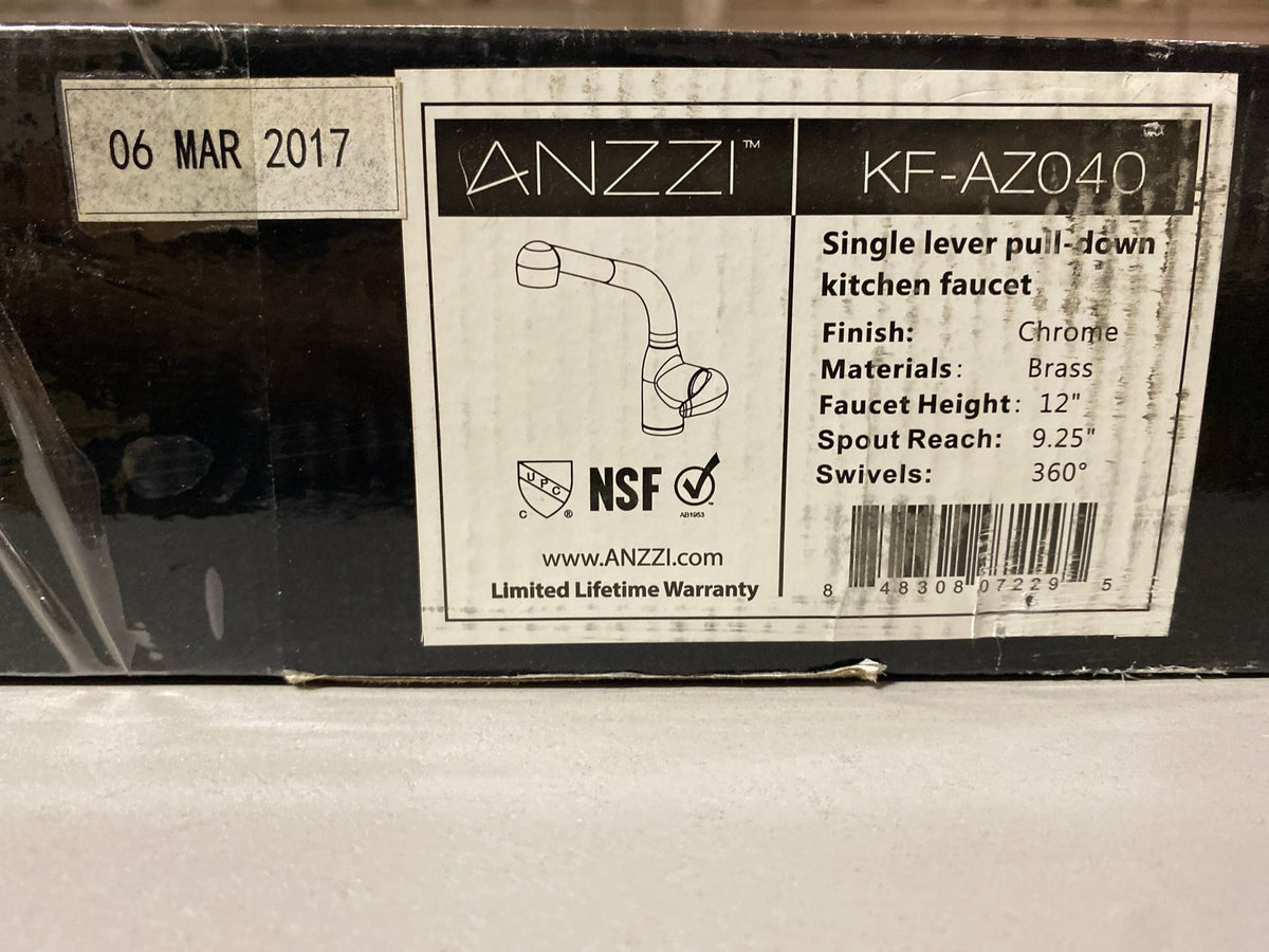 Anzzi KF-AZ040 Harbour Pull Out Spray 1.53 GPM Kitchen Faucet - Polished Chrome