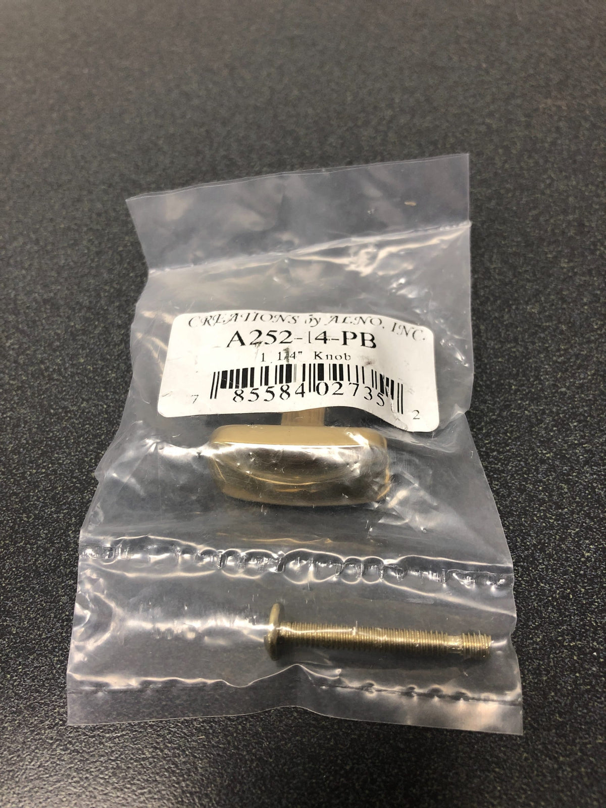 Alno A252-14-PB Cloud 1-1/4" Rectangular Modern Convex Solid Brass Cabinet Knob / Drawer Knob - Polished Brass