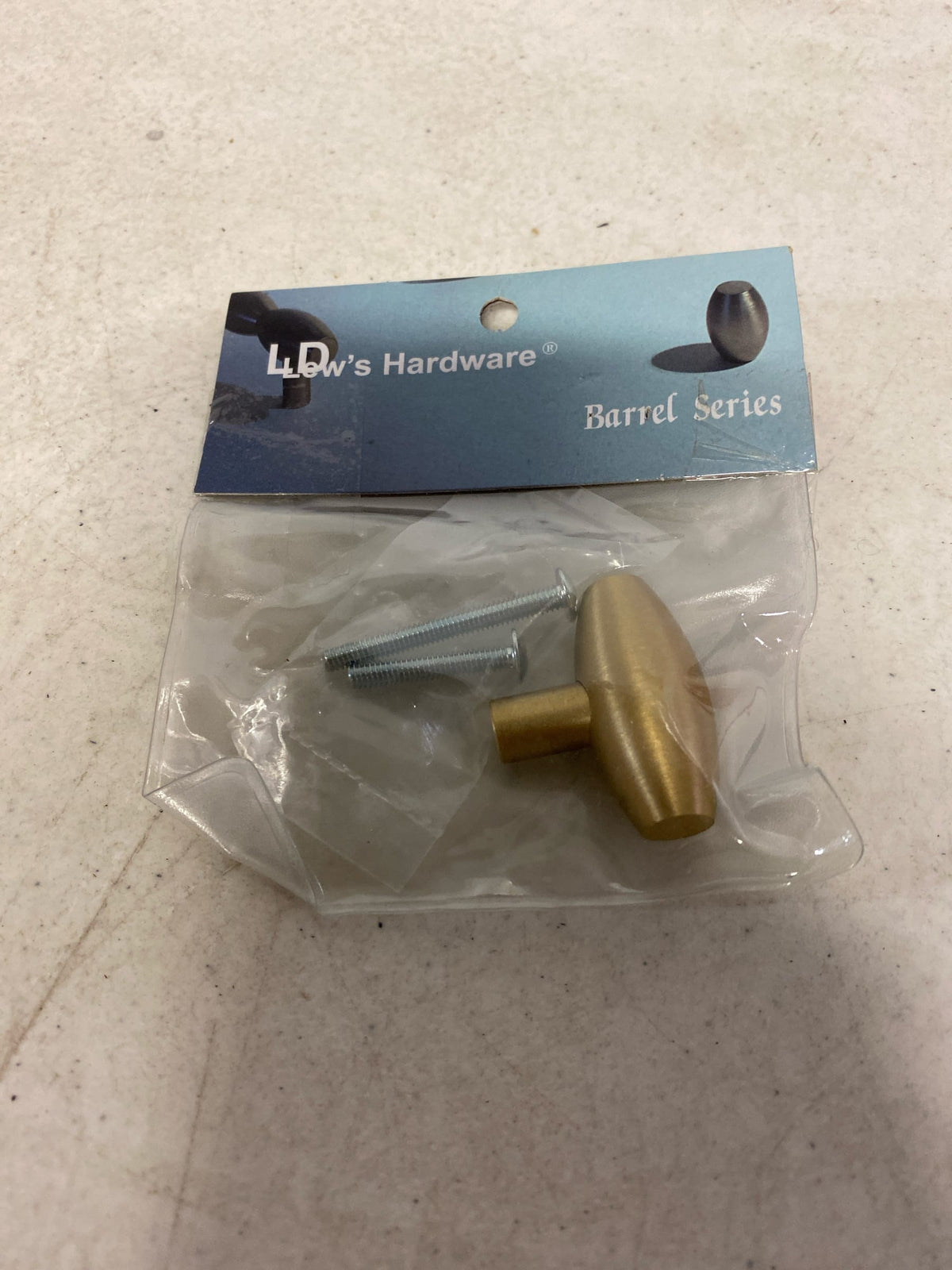 Lews Hardware 38-112BR Barrel 1-1/2 Inch Bar Cabinet Knob - Brushed Brass