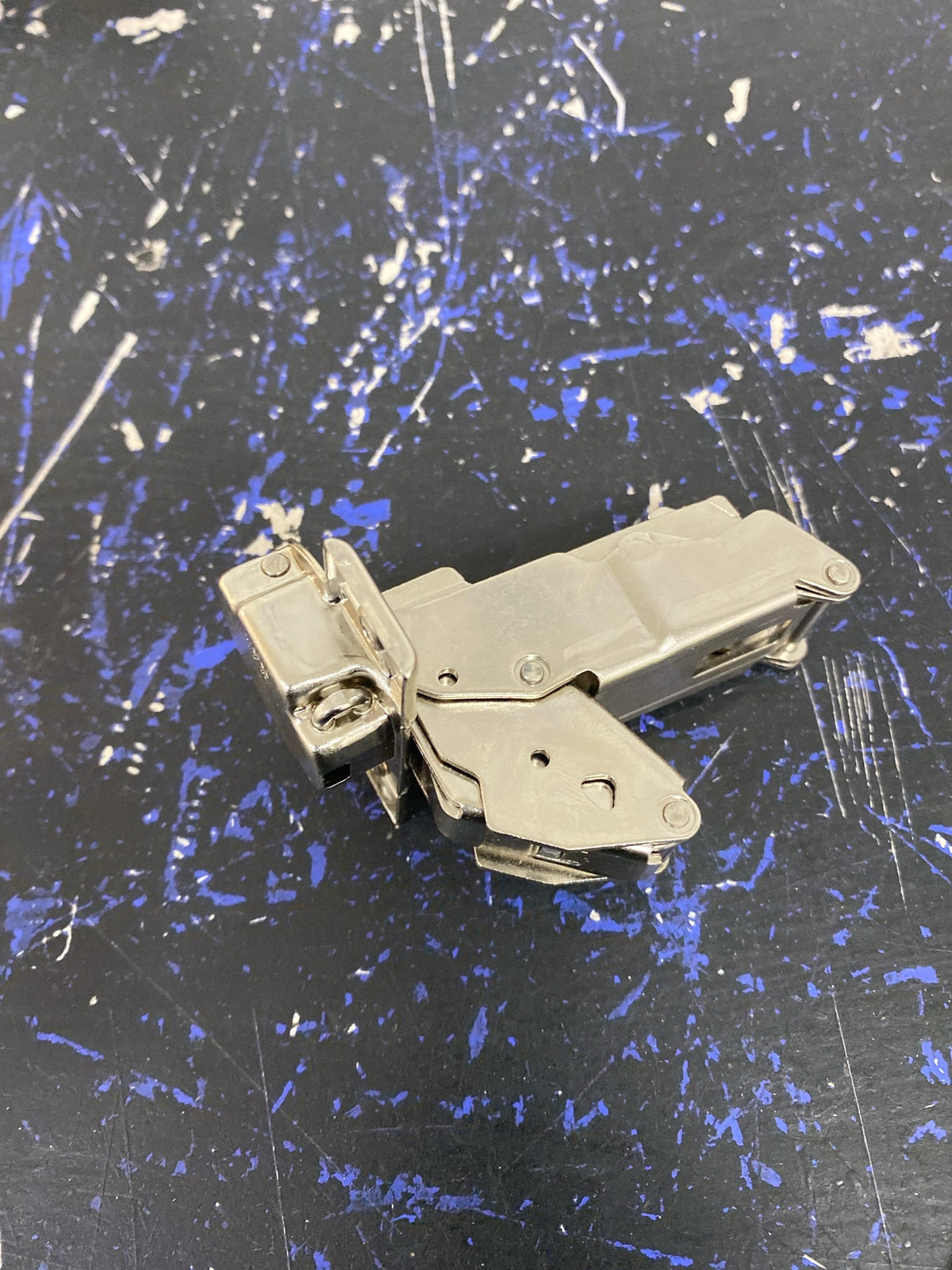 Blum 71B7550 BLUMOTION Overlay Zero Protrusion Screw-On Cabinet Door Hinge with 155 Degree Opening Angle and Soft Close Function - Nickel