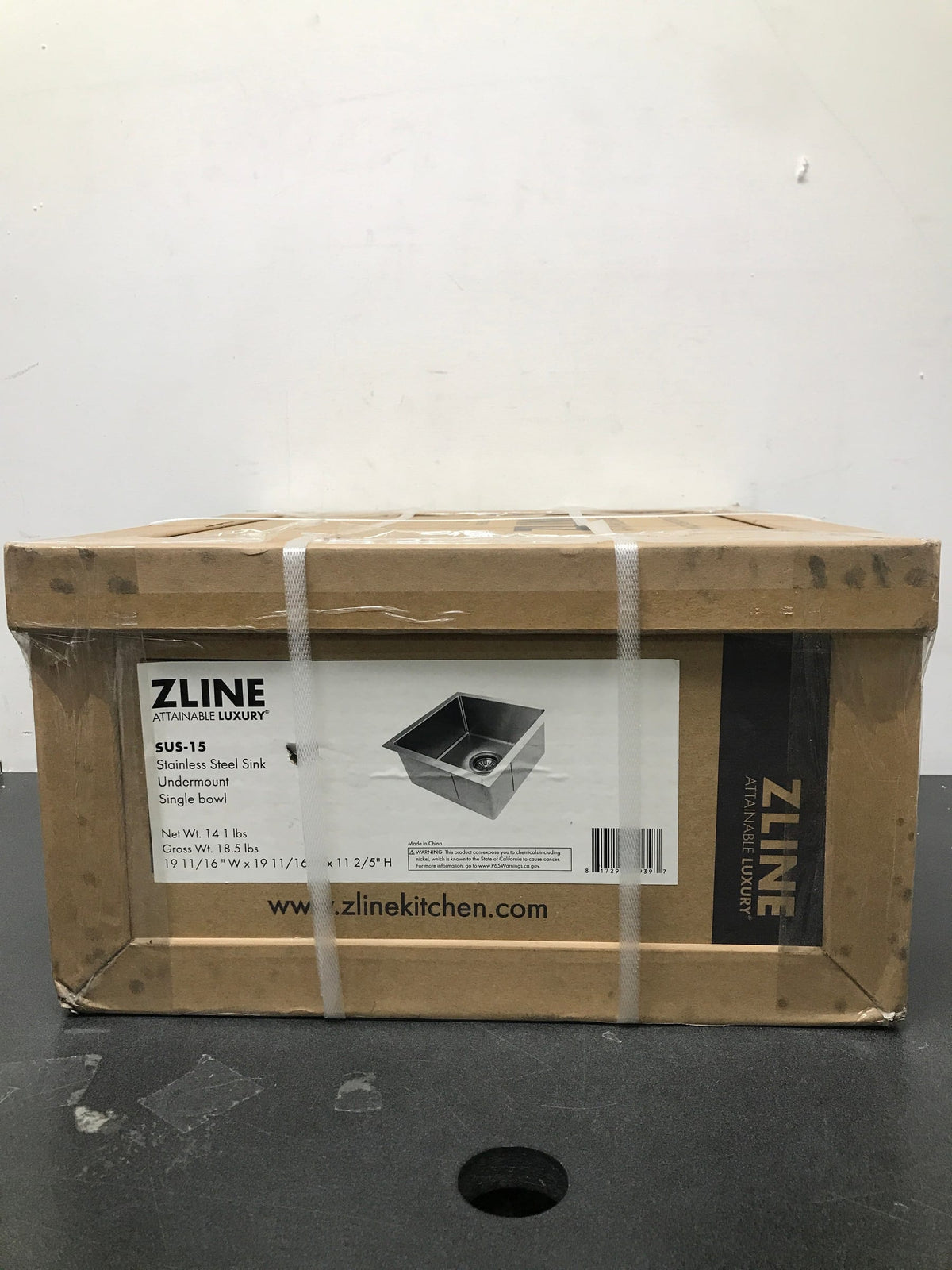 ZLINE SUS-15 DuraSnow 15" Undermount Single Basin Stainless Steel Kitchen Sink - Stainless Steel