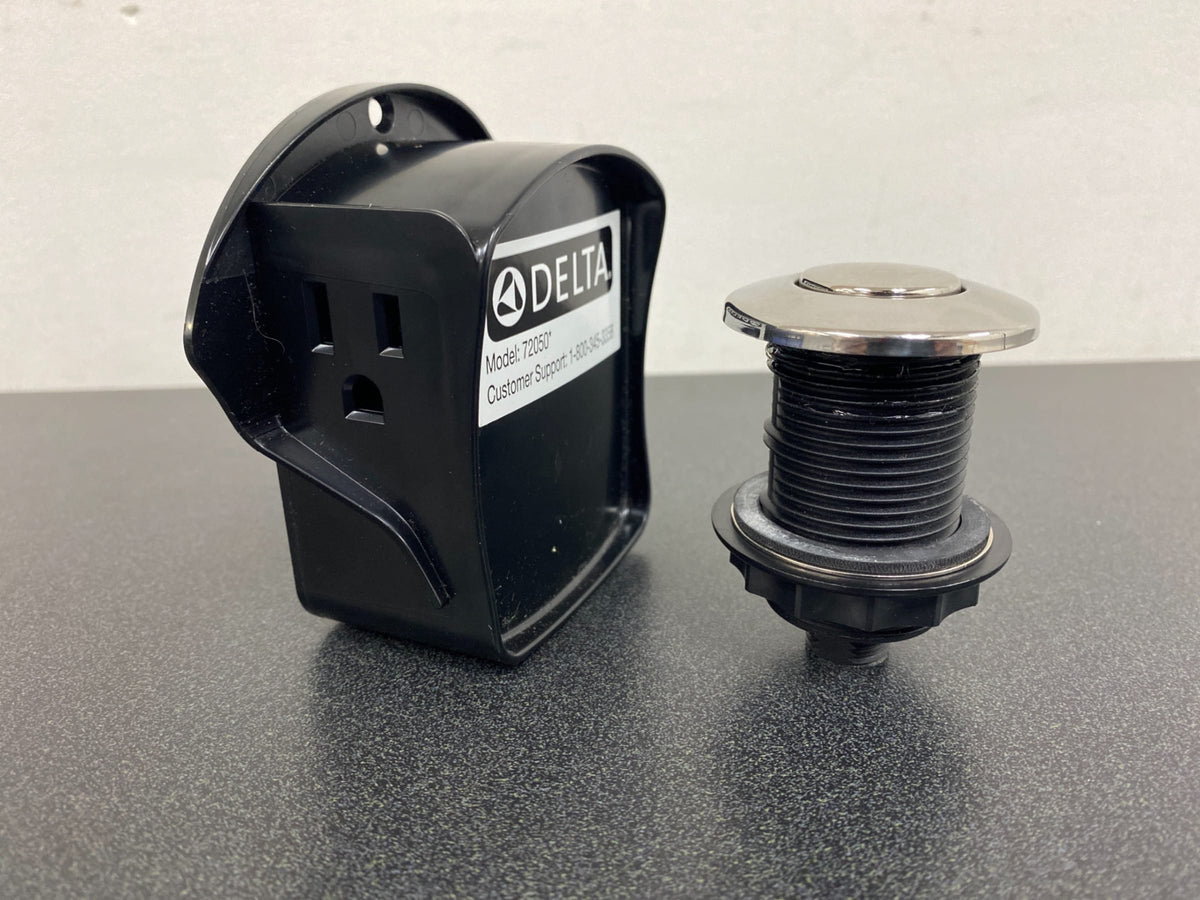 Delta 72050 Garbage Disposal Air Switch with Dual Outlet Power Module - Chrome