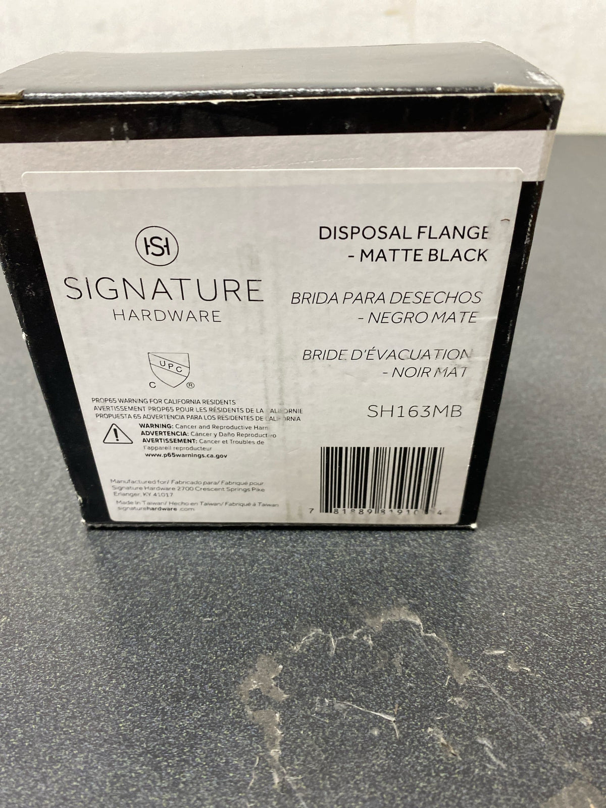 Signature Hardware SH163MB 3-1/2" Brass Kitchen Deep Garbage Disposal Flange and Stopper - Matte Black
