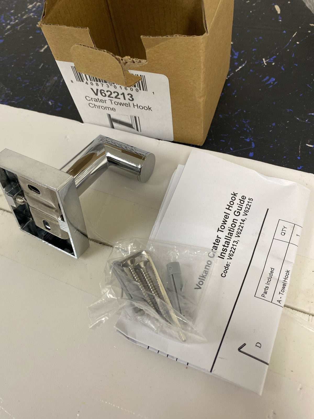 ICO Bath V6221 Volkano Crater Single Robe Hook - Chrome