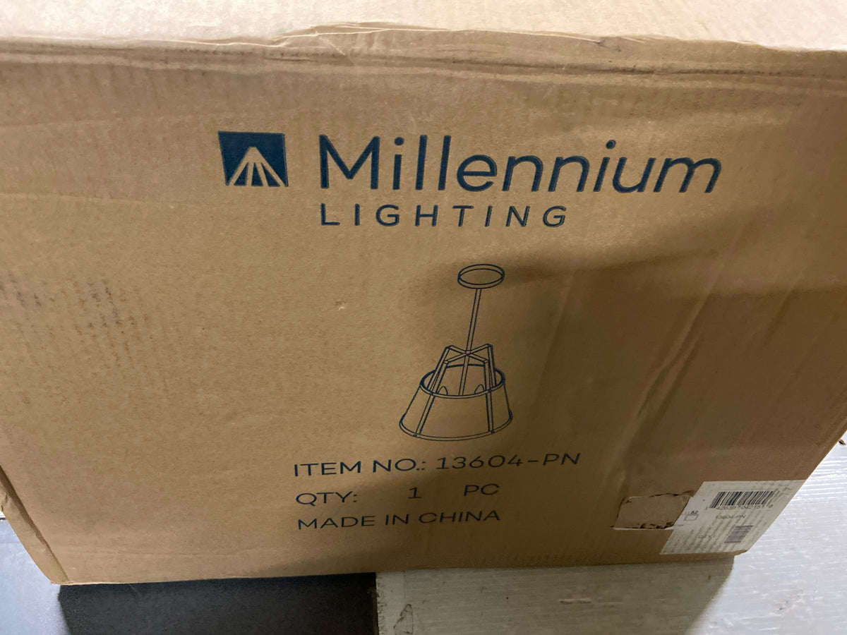ML Lighting 13604-PN Edelweiss 4-Light Pendant Light in Polished Nickel Finish