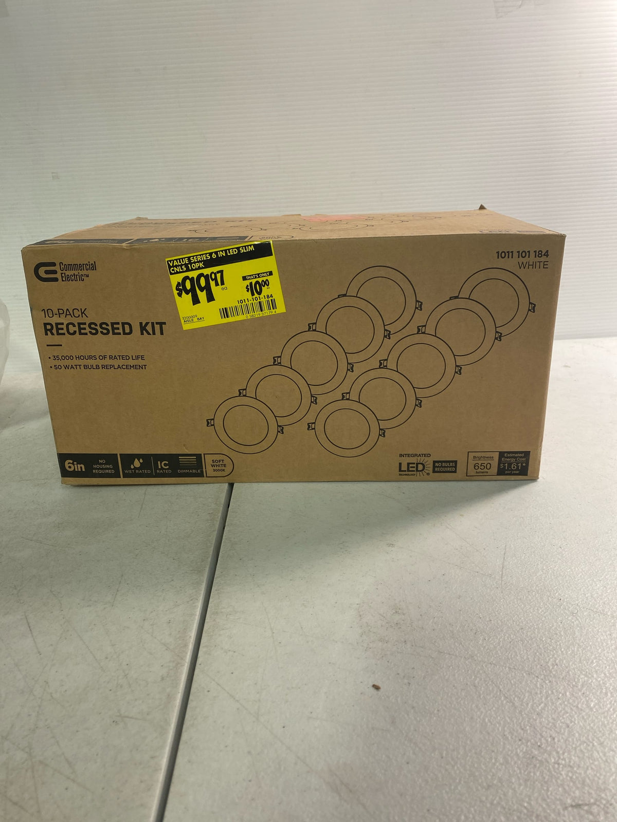 Commercial Electric Value Series 6 in LED Slim Canless - White - (10-Pack) 32000095