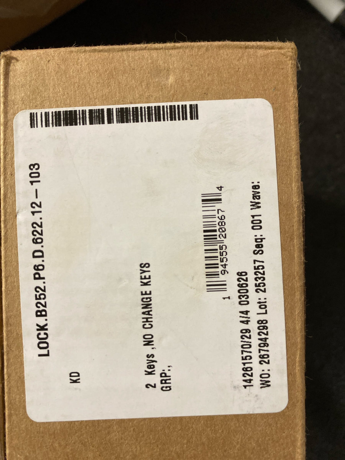 Schlage Commercial B252P622 Double Cylinder 6 Pin Deadlatch Deadbolt C Keyway with 12103 Latch 10001 Strike Matte Black Finish